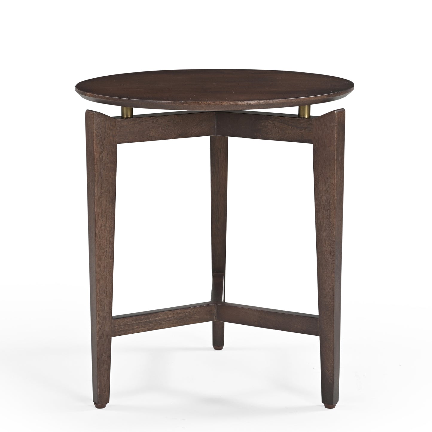 Yuji Solid Mango Wood Side Table Walnut