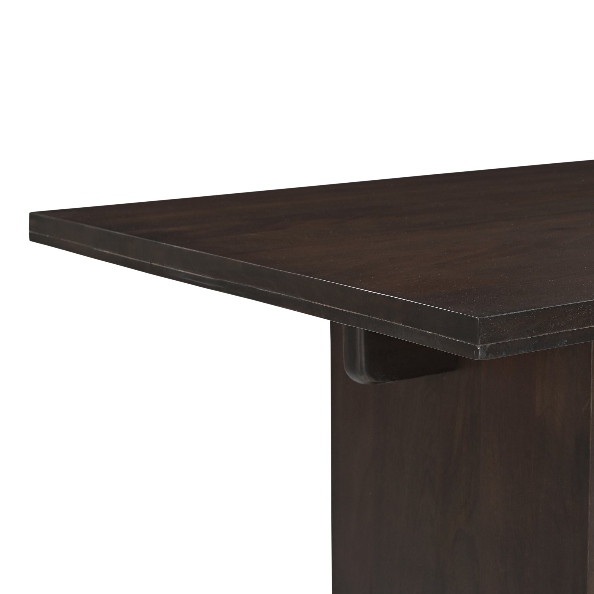 Taro Solid Mango Wood Dining Table Walnut