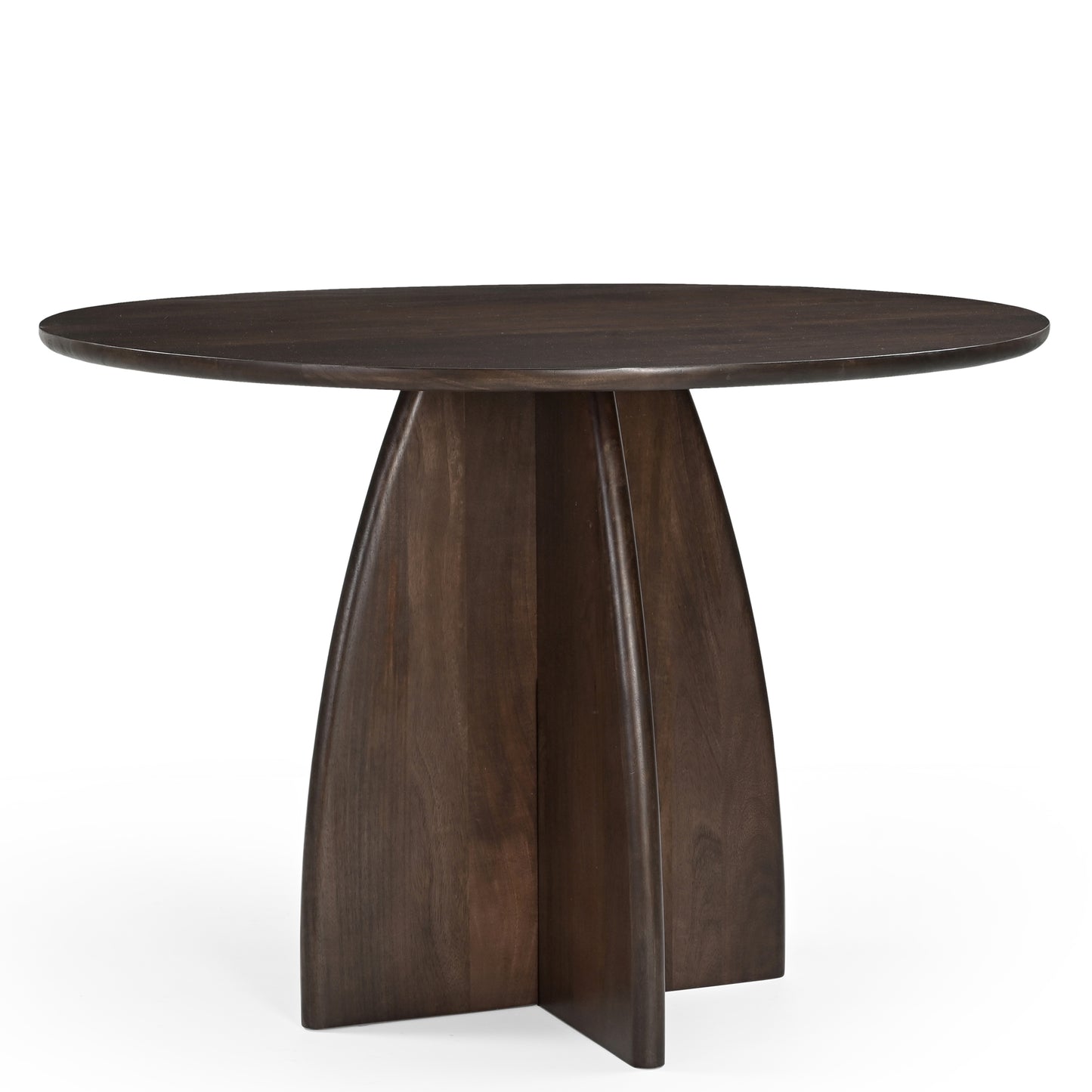 Sora Round Solid Mango Wood Dining Table Walnut (2 Sizes)