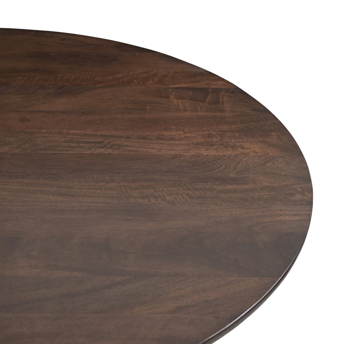 Sora Round Solid Mango Wood Dining Table Walnut (2 Sizes)