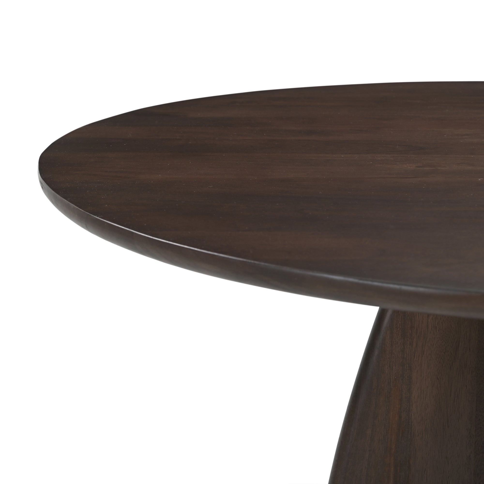 Sora Round Solid Mango Wood Dining Table Walnut (2 Sizes)