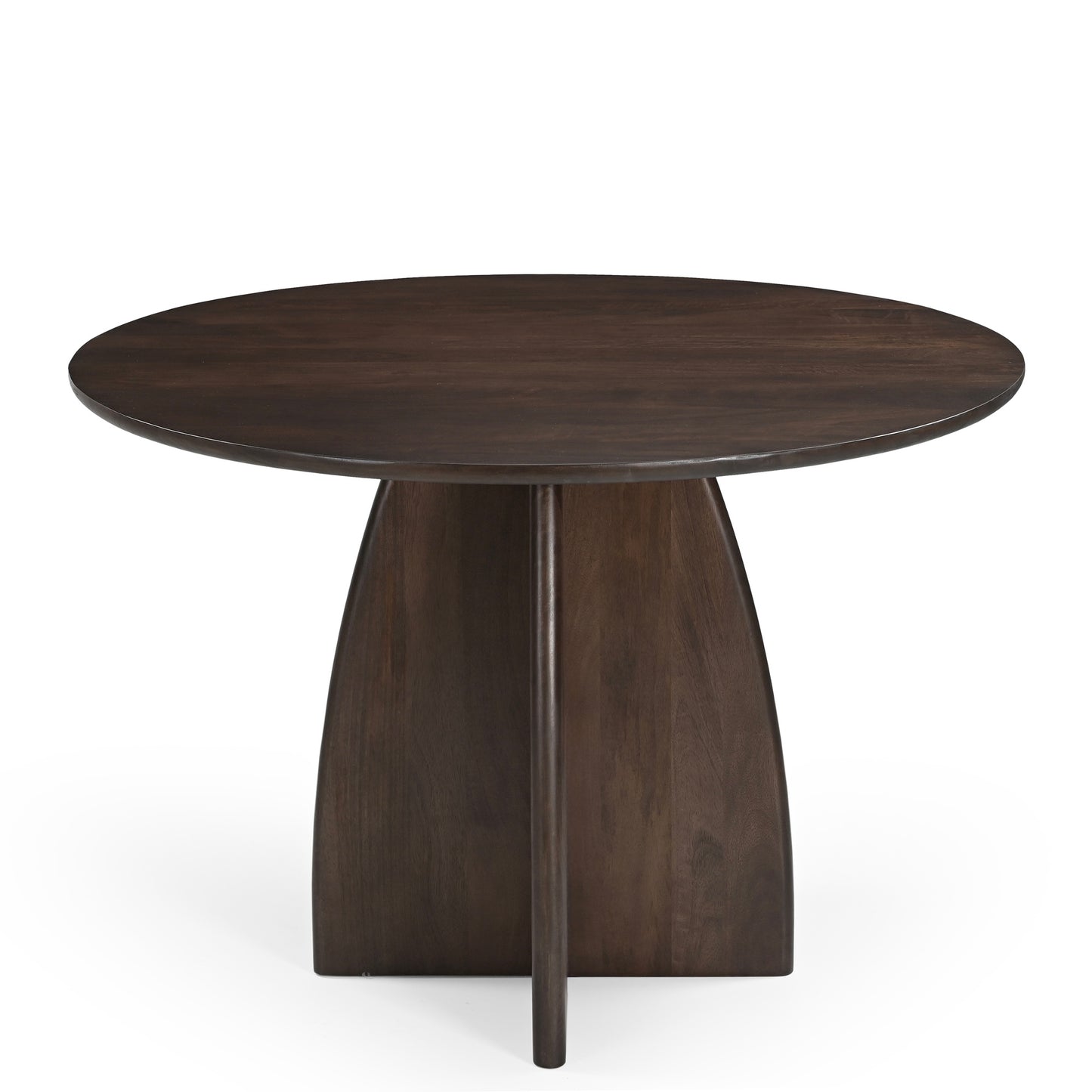 Sora Round Solid Mango Wood Dining Table Walnut (2 Sizes)