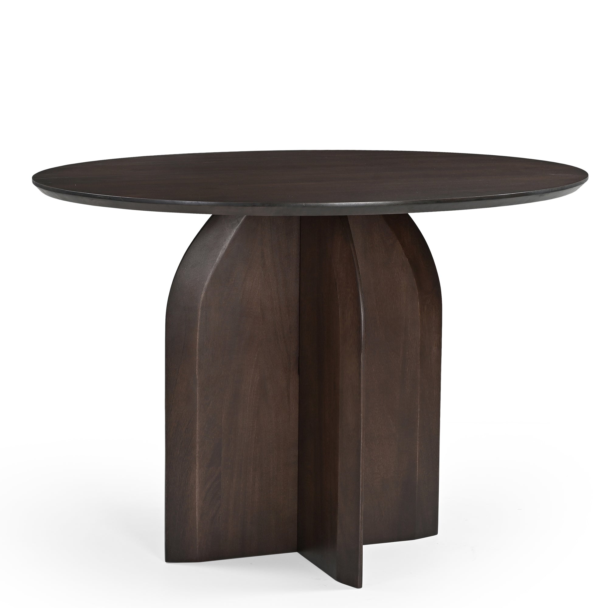 Kai Round Solid Mango Wood Dining Table Brown (2 Sizes)