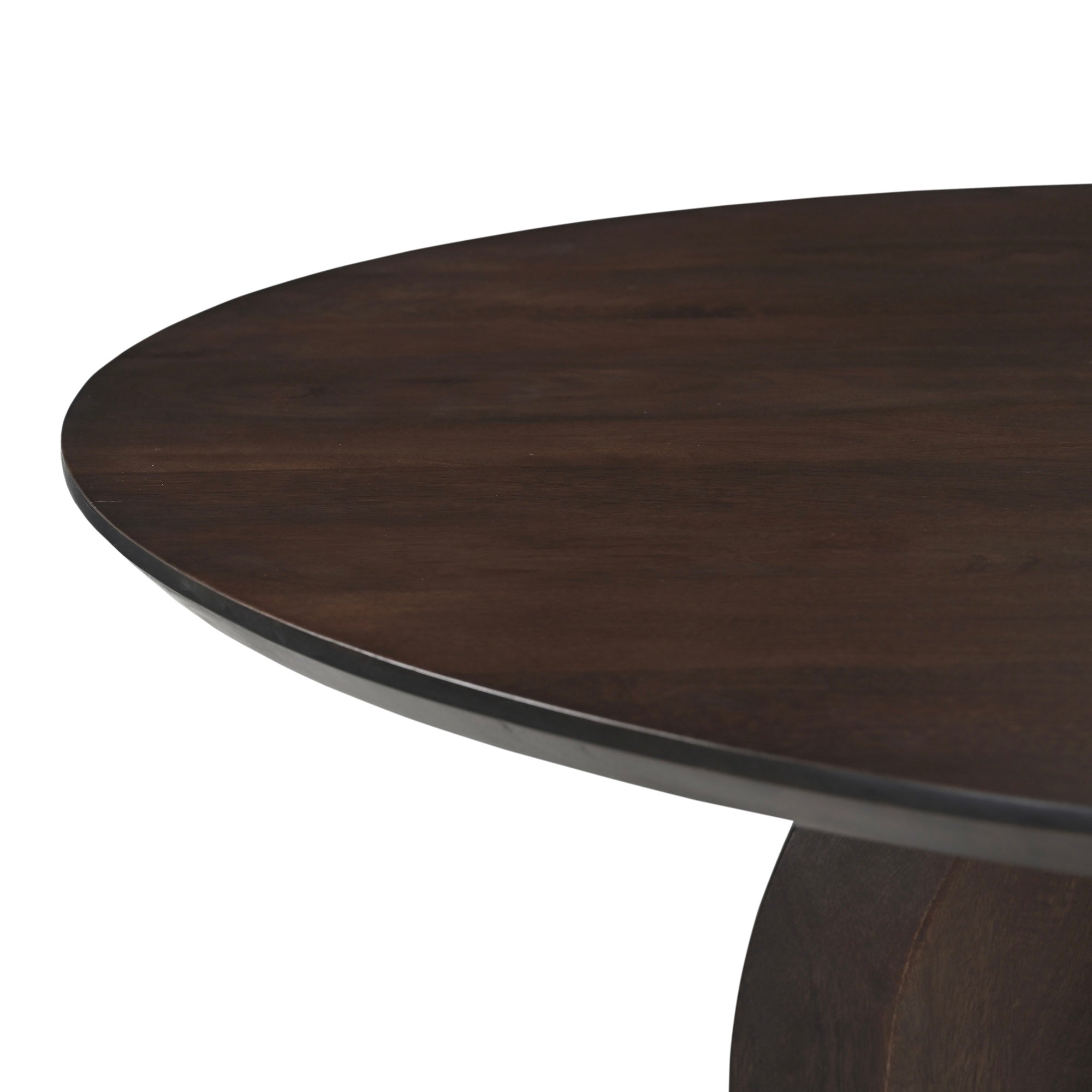Kai Round Solid Mango Wood Dining Table Brown (2 Sizes)