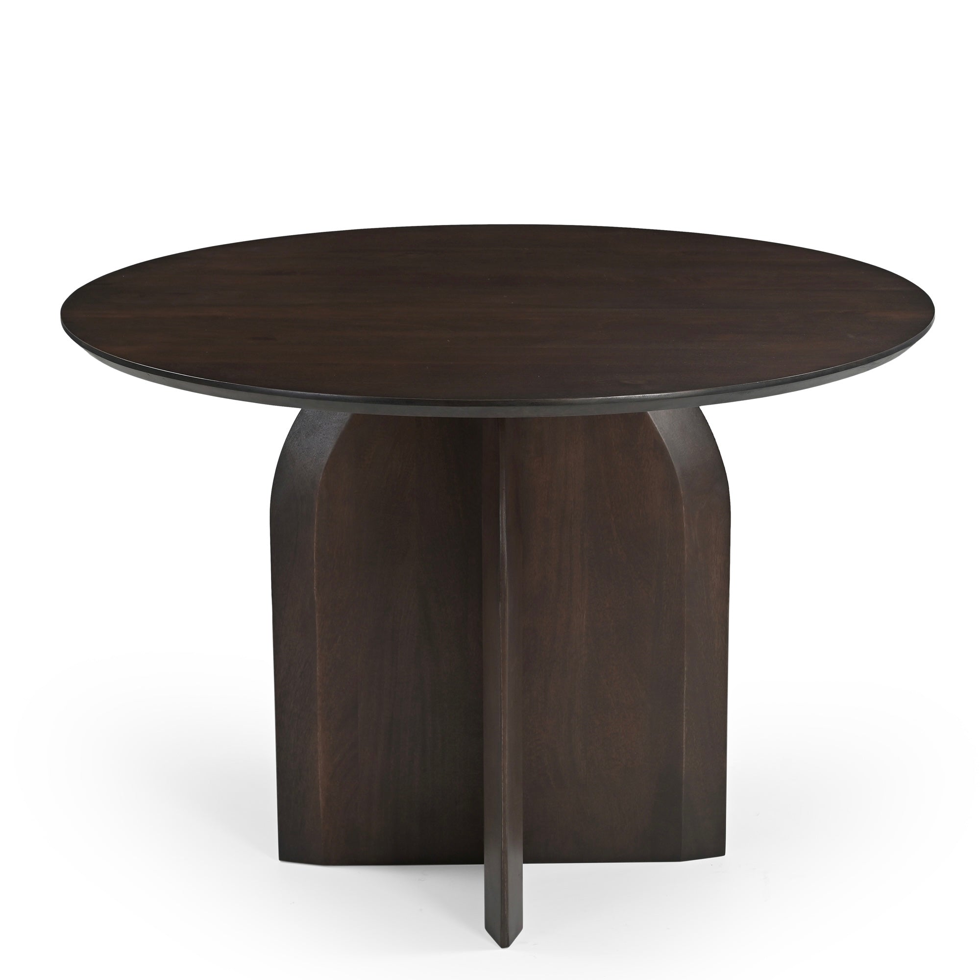 Kai Round Solid Mango Wood Dining Table Brown (2 Sizes)