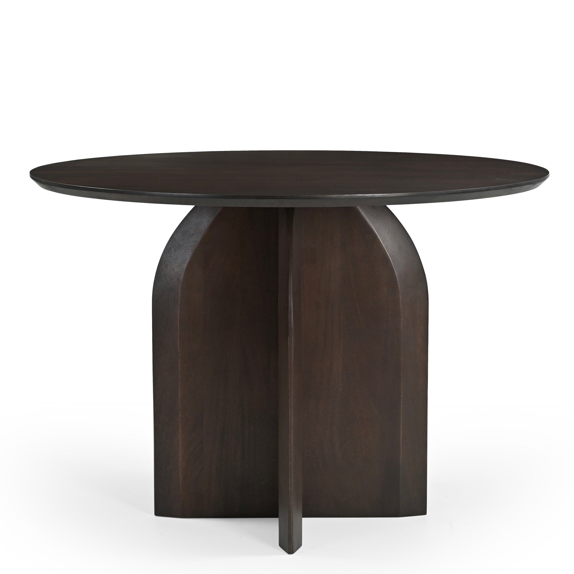 Kai Round Solid Mango Wood Dining Table Brown (2 Sizes)