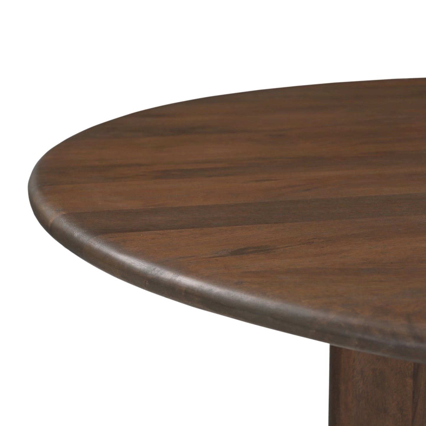 Chicago Round Solid Mango Wood Dining Table Brown