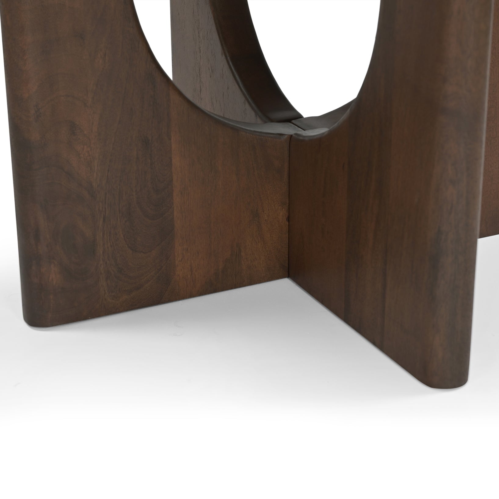 Chicago Round Solid Mango Wood Dining Table Brown