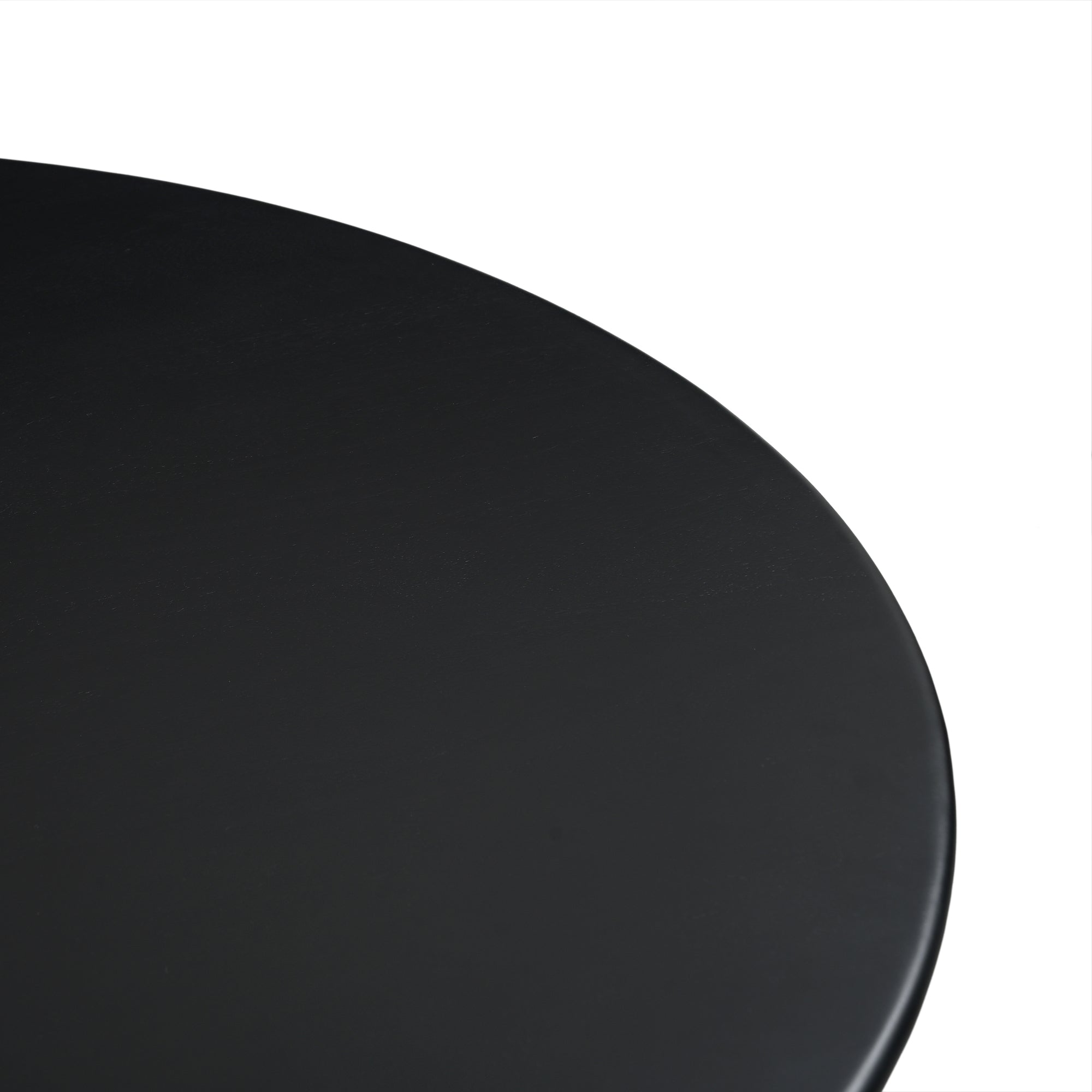 Chicago Round Solid Mango Wood Dining Table Black