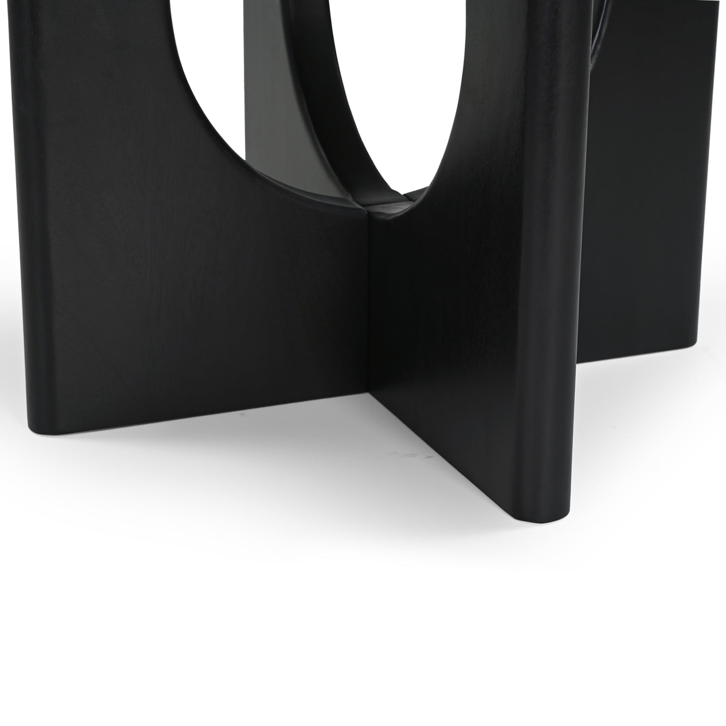 Chicago Round Solid Mango Wood Dining Table Black