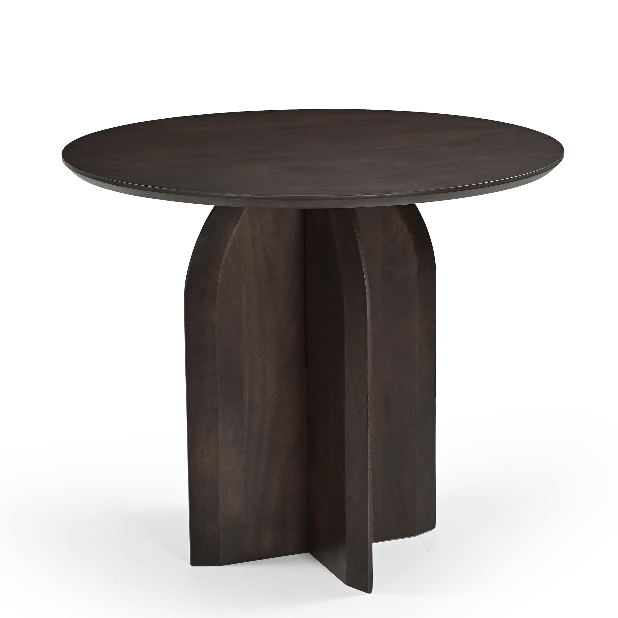 Kai Round Solid Mango Wood Dining Table Brown (2 Sizes)