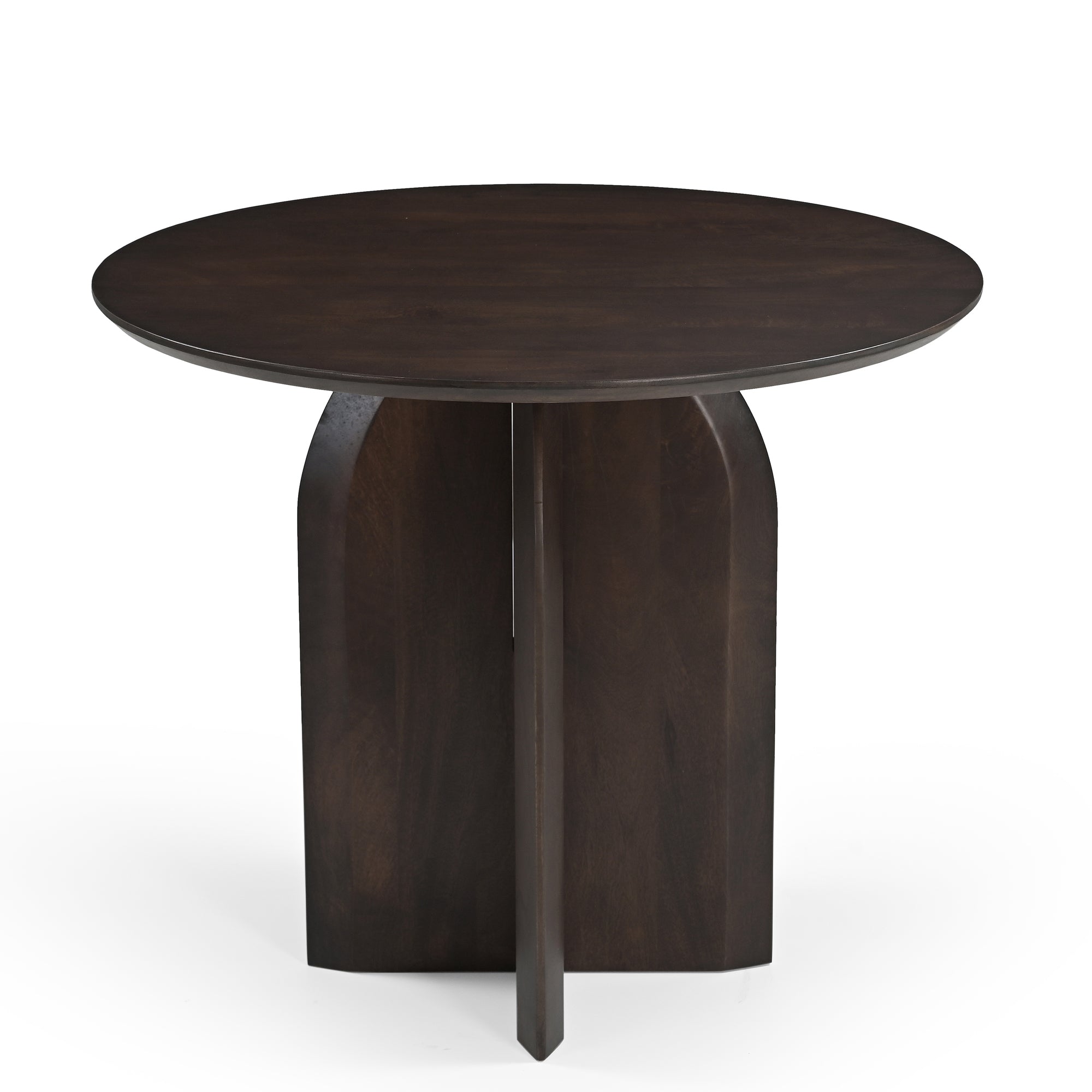 Kai Round Solid Mango Wood Dining Table Brown (2 Sizes)