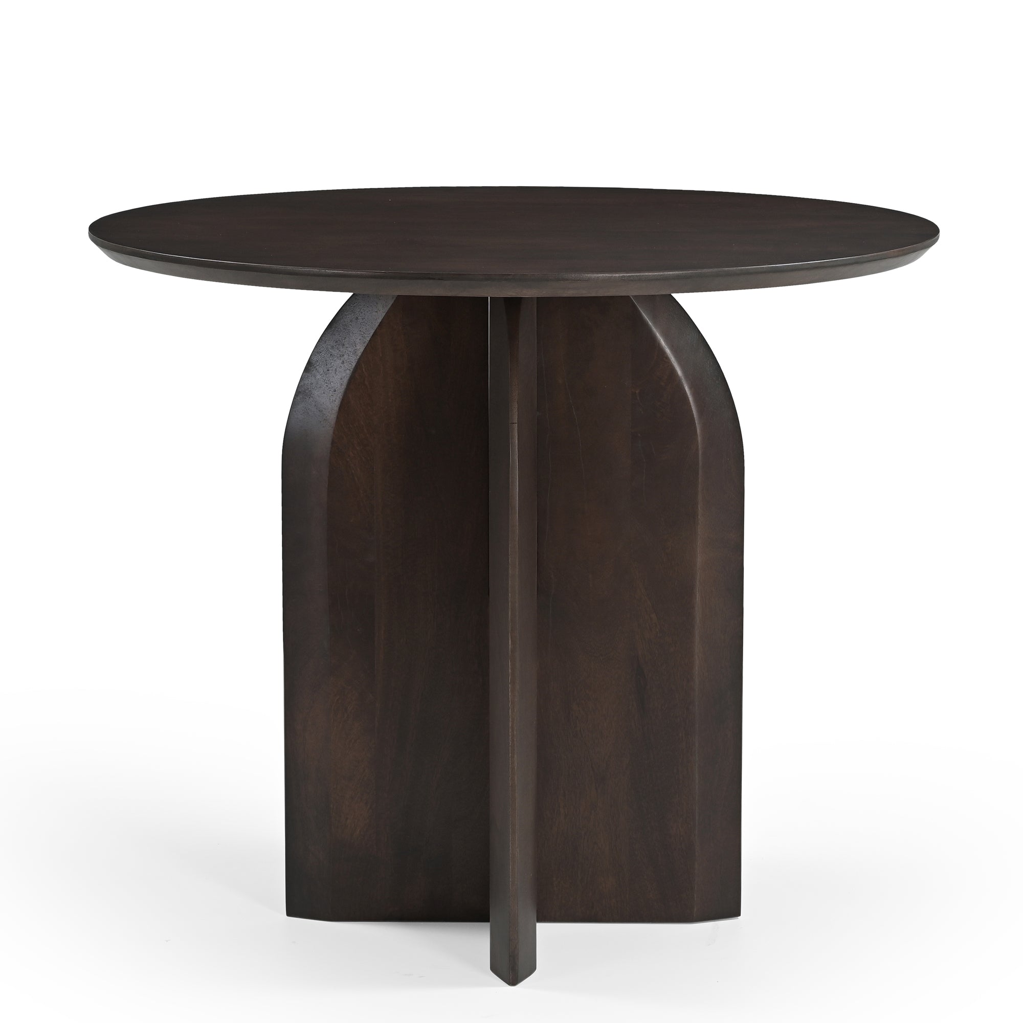 Kai Round Solid Mango Wood Dining Table Brown (2 Sizes)