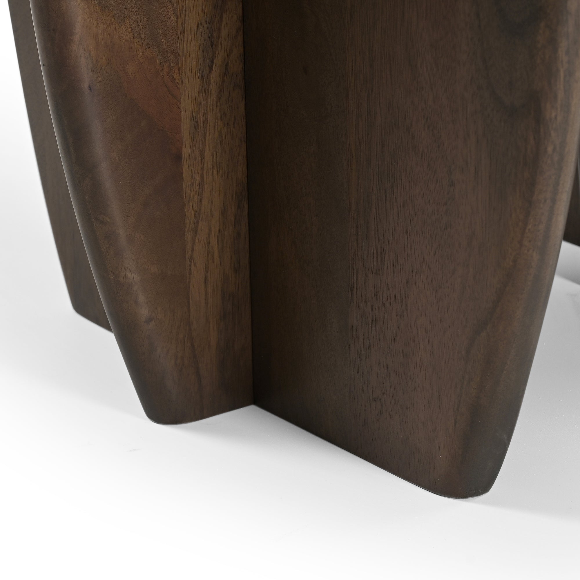 Rina Round Solid Mango Wood Dining Table Brown