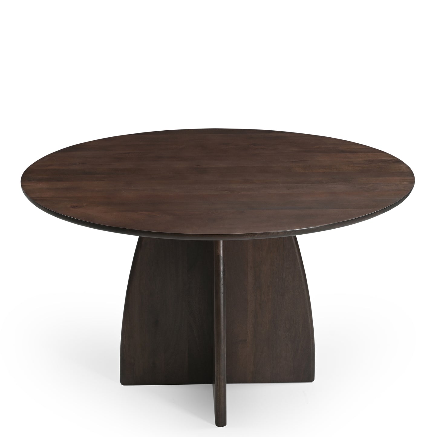 Sora Round Solid Mango Wood Dining Table Walnut (2 Sizes)