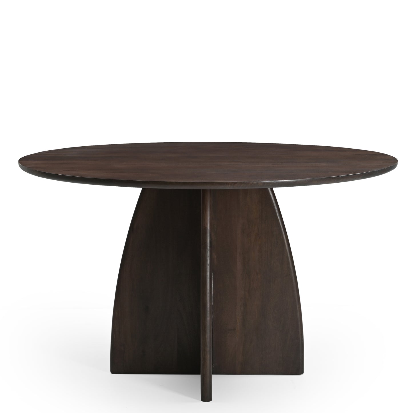Sora Round Solid Mango Wood Dining Table Walnut (2 Sizes)