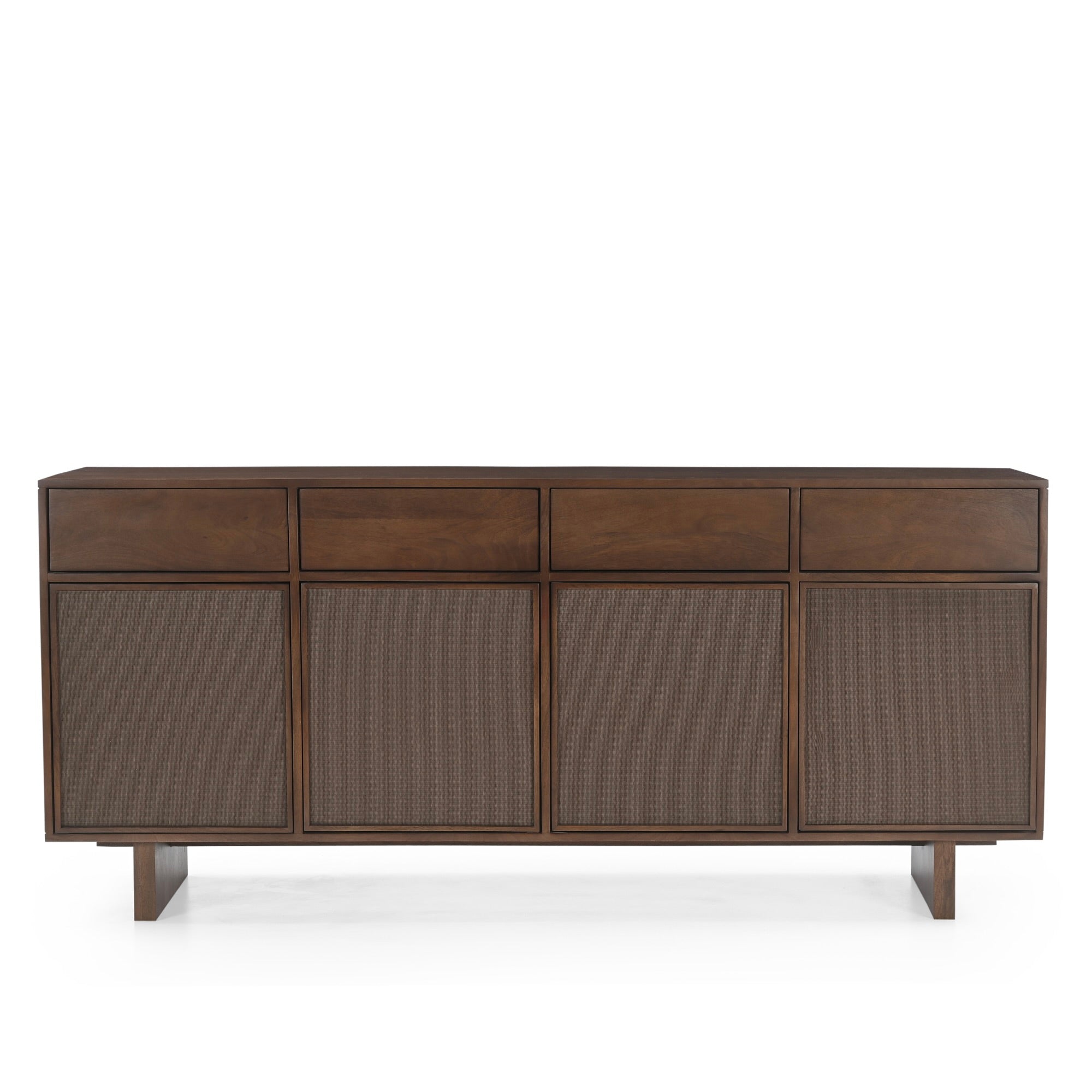 Kumiko Solid Mango Wood and Tatami Large Sideboard in Brown