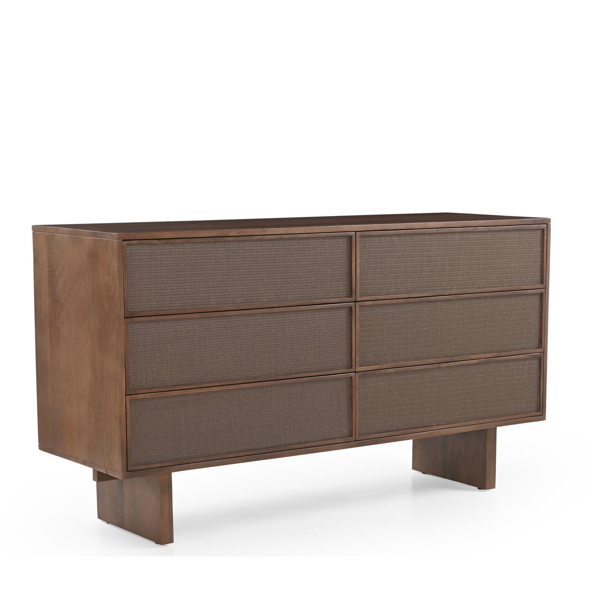 Kumiko Solid Mango Wood and Tatami Large Chest in Brown