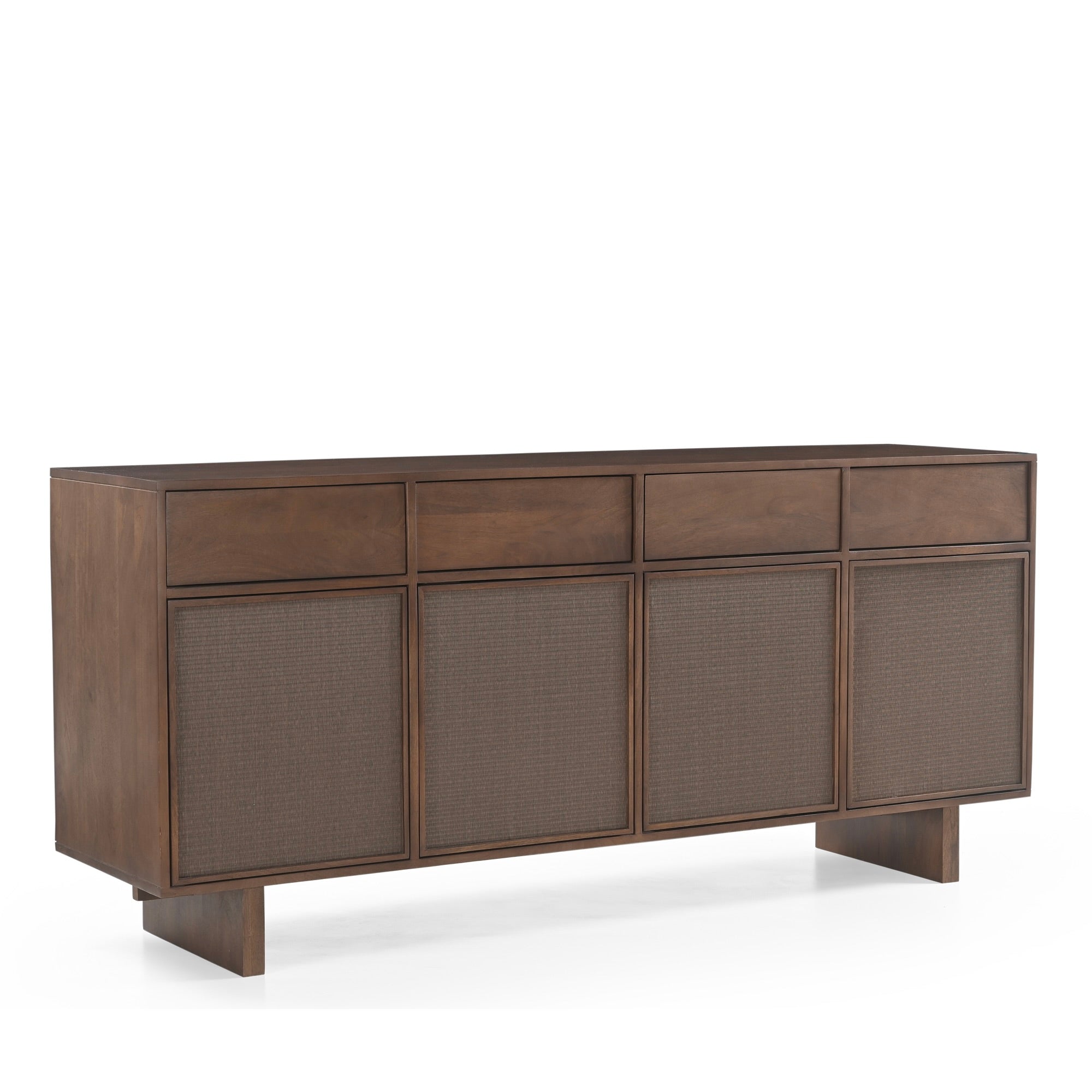 Kumiko Solid Mango Wood and Tatami Large Sideboard in Brown