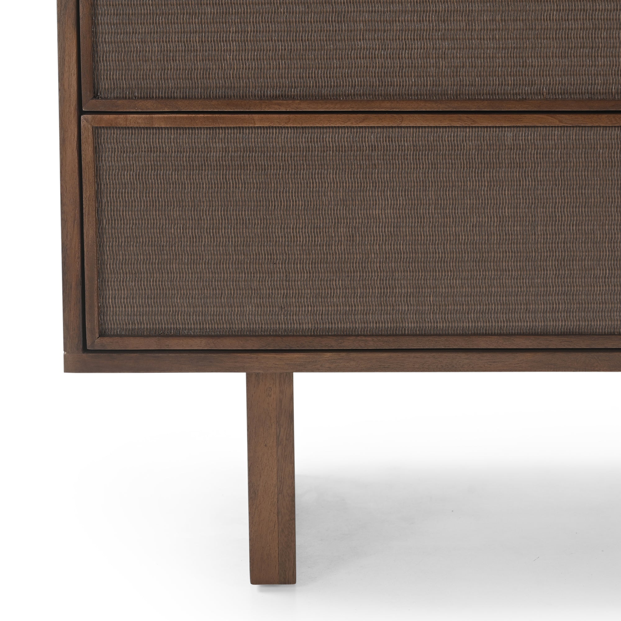 Kumiko Solid Mango Wood and Tatami Large Chest in Brown
