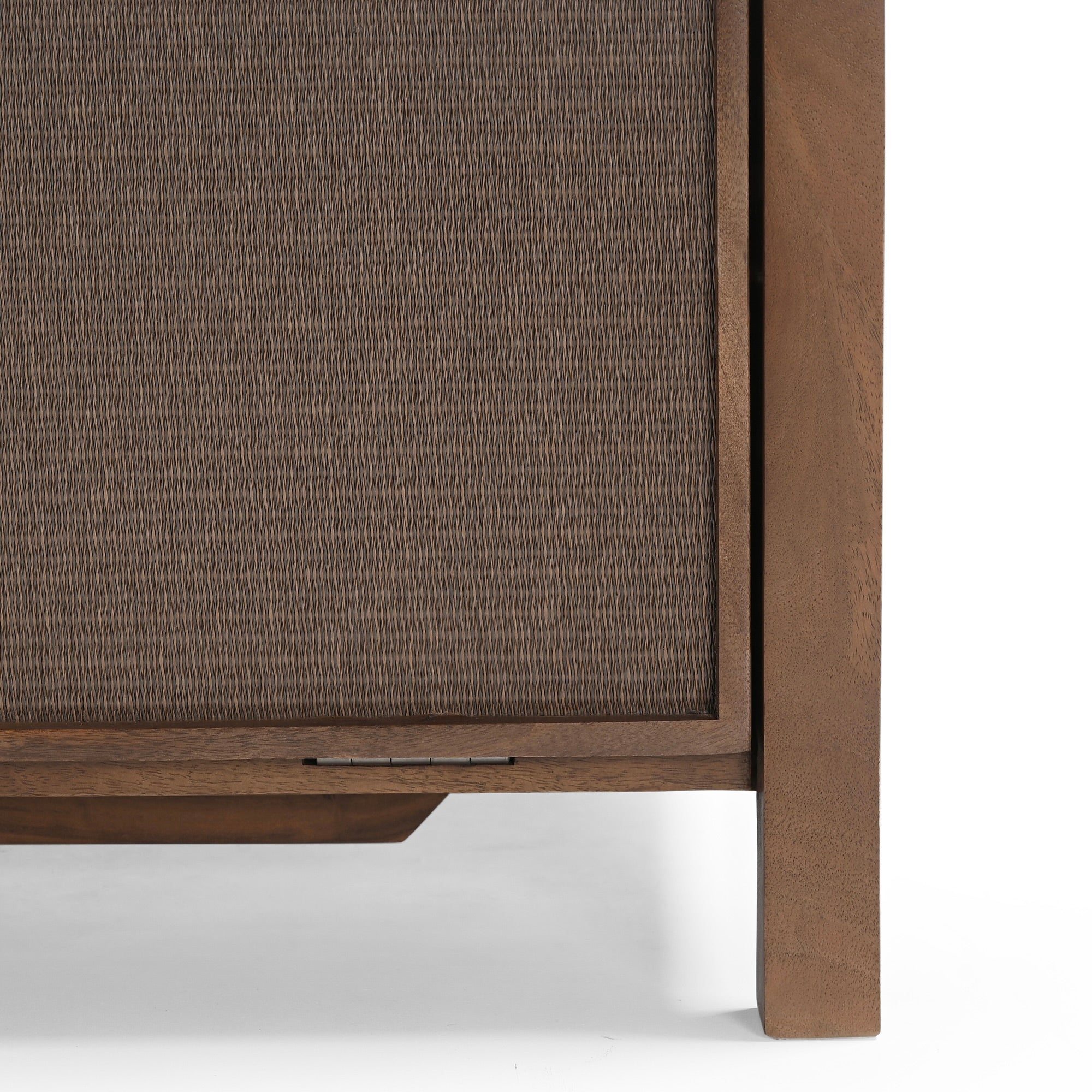 Kumiko Solid Mango Wood and Tatami TV Stand in Brown (2 Sizes)