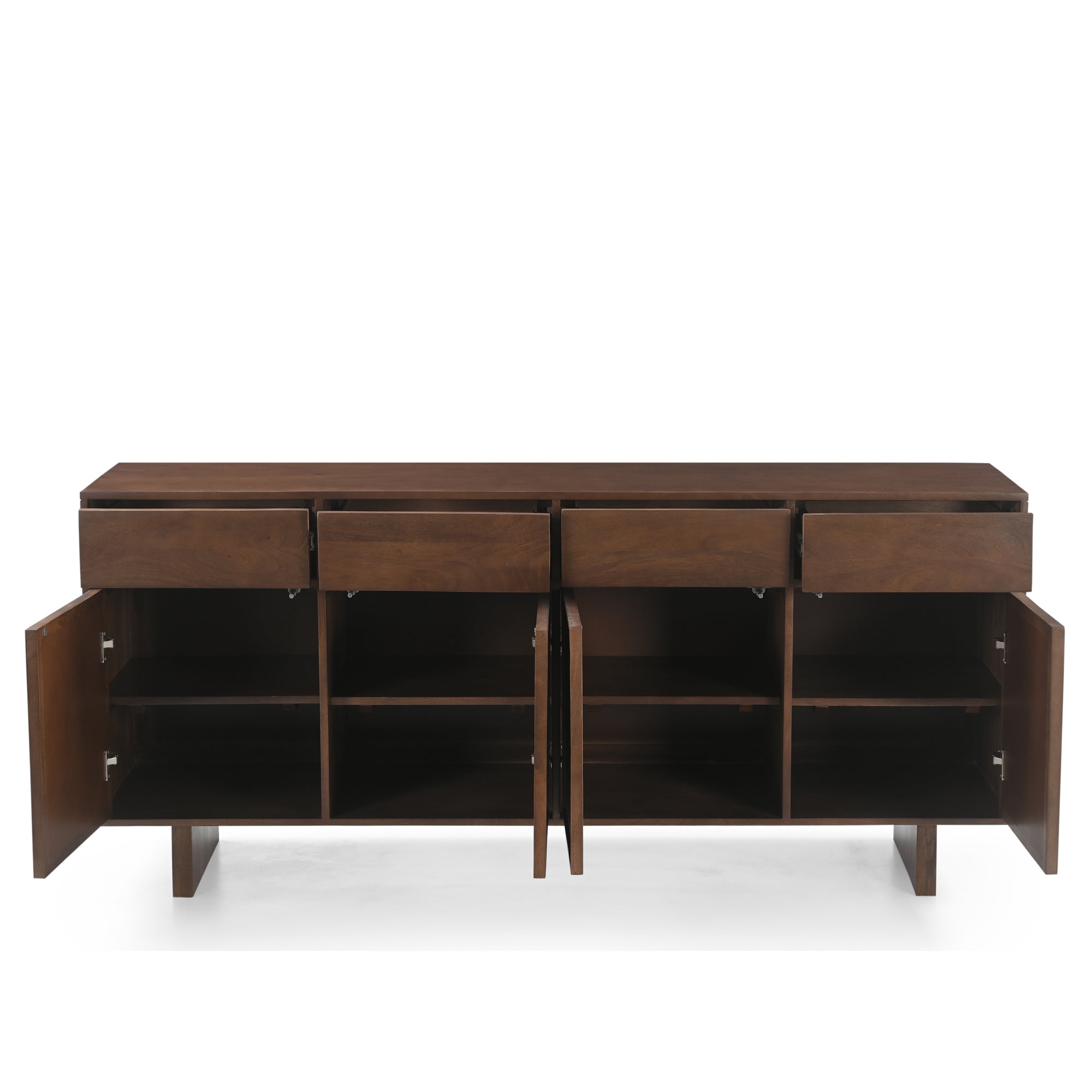 Kumiko Solid Mango Wood and Tatami Large Sideboard in Brown
