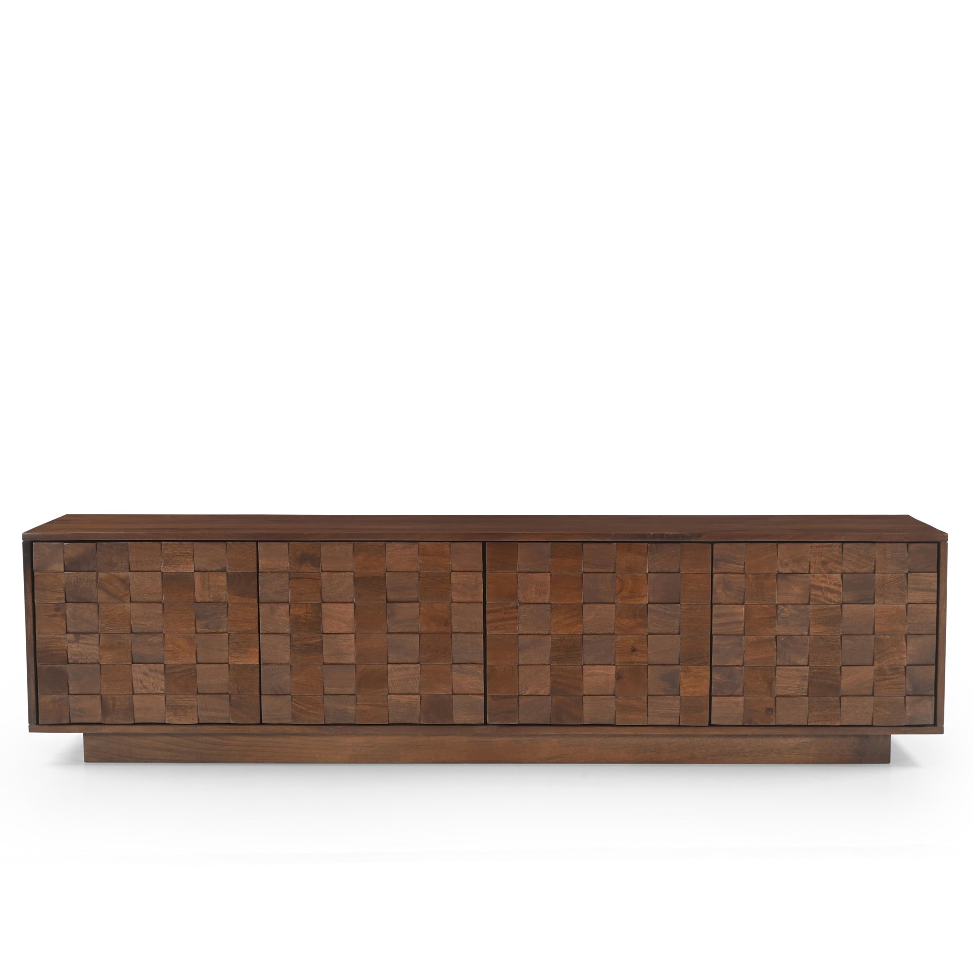 Mokko Solid Mango Wood TV Stand in Dark Brown (2 Sizes)