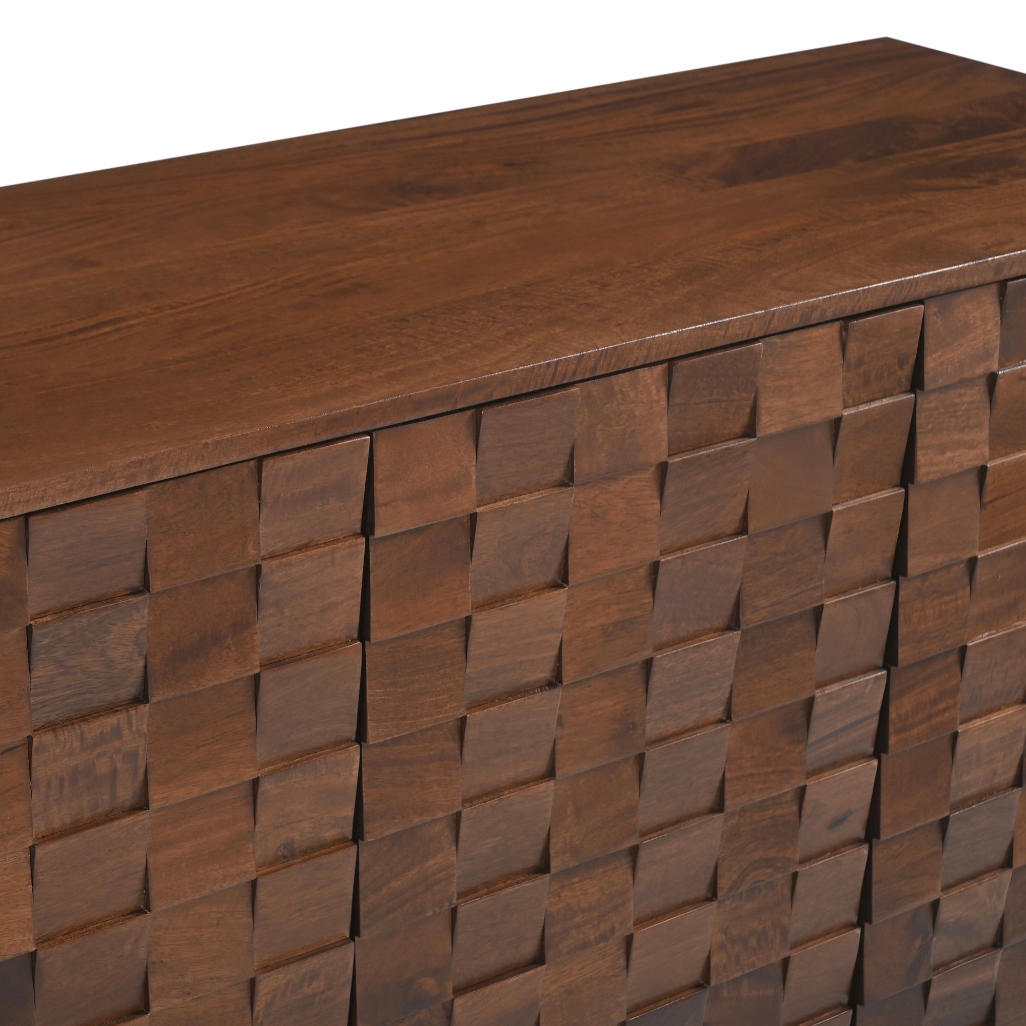 Mokko Solid Mango Wood Large Sideboard Dark Brown