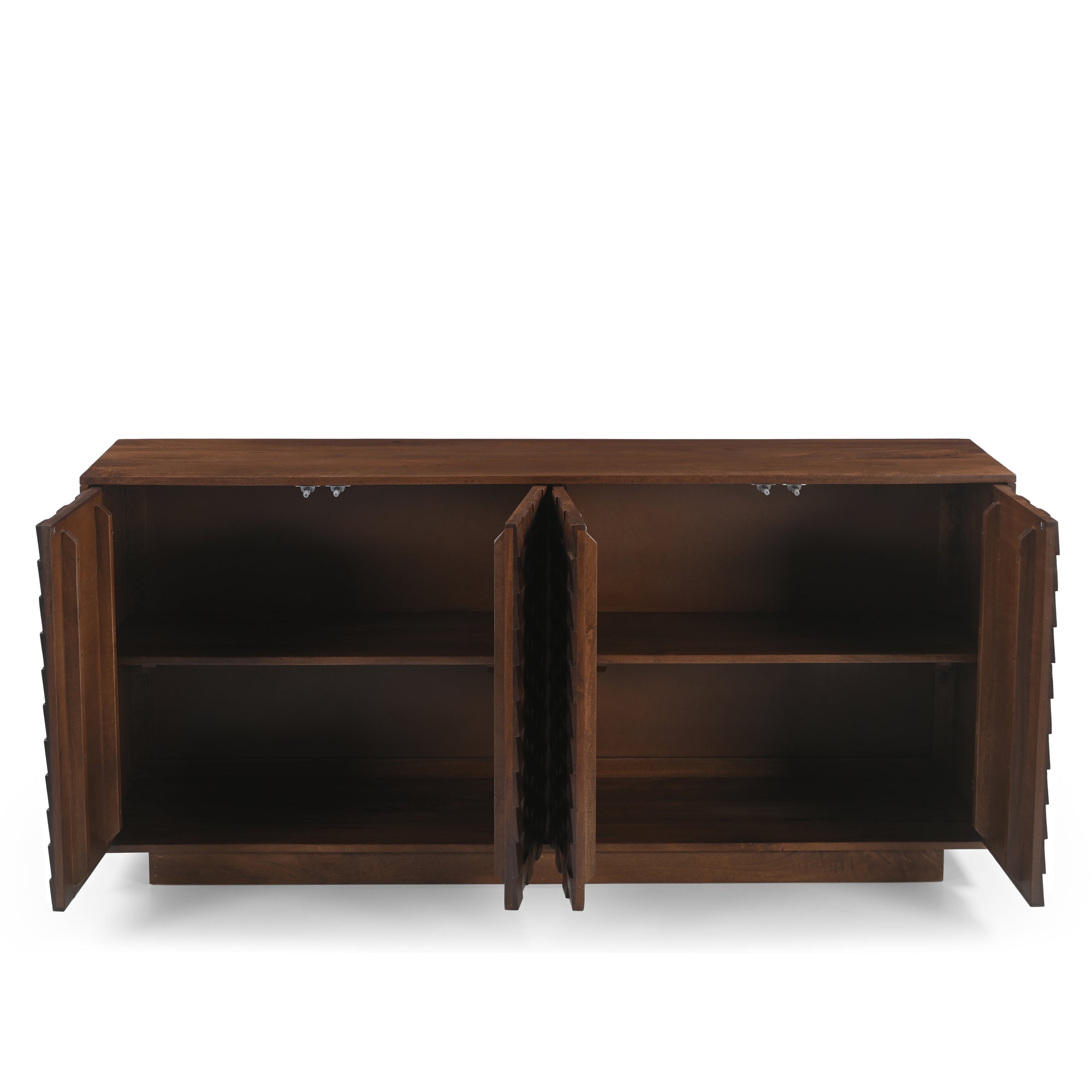 Mokko Solid Mango Wood Large Sideboard Dark Brown