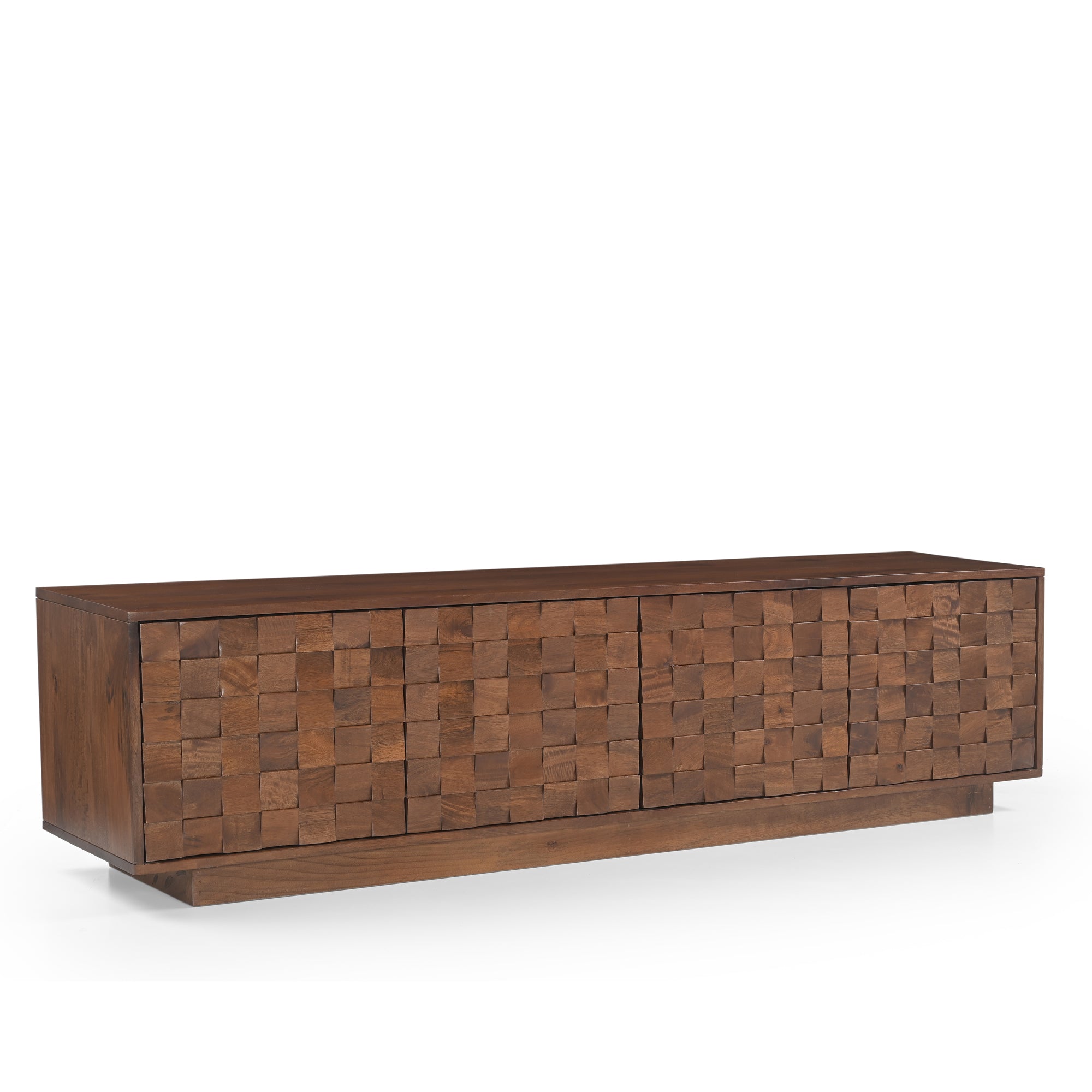 Mokko Solid Mango Wood TV Stand in Dark Brown (2 Sizes)