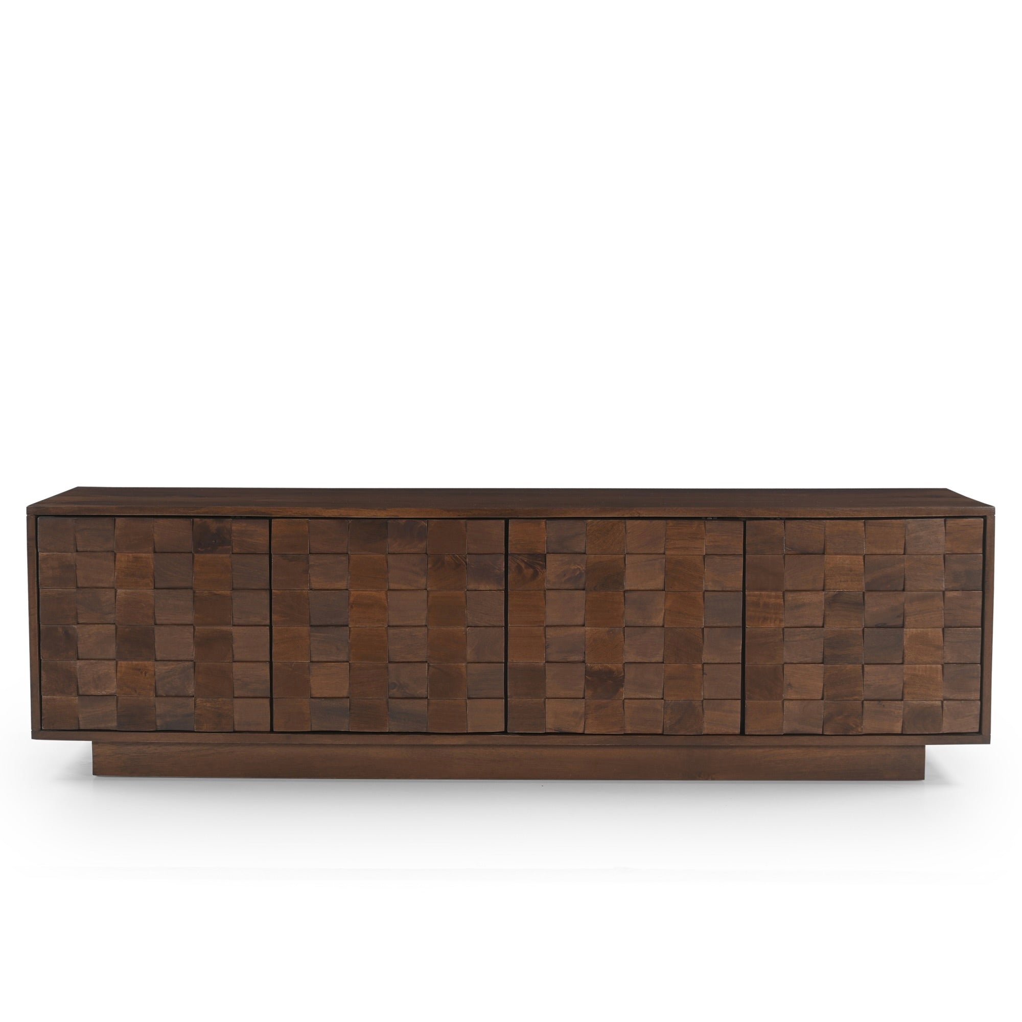 Mokko Solid Mango Wood TV Stand in Dark Brown (2 Sizes)