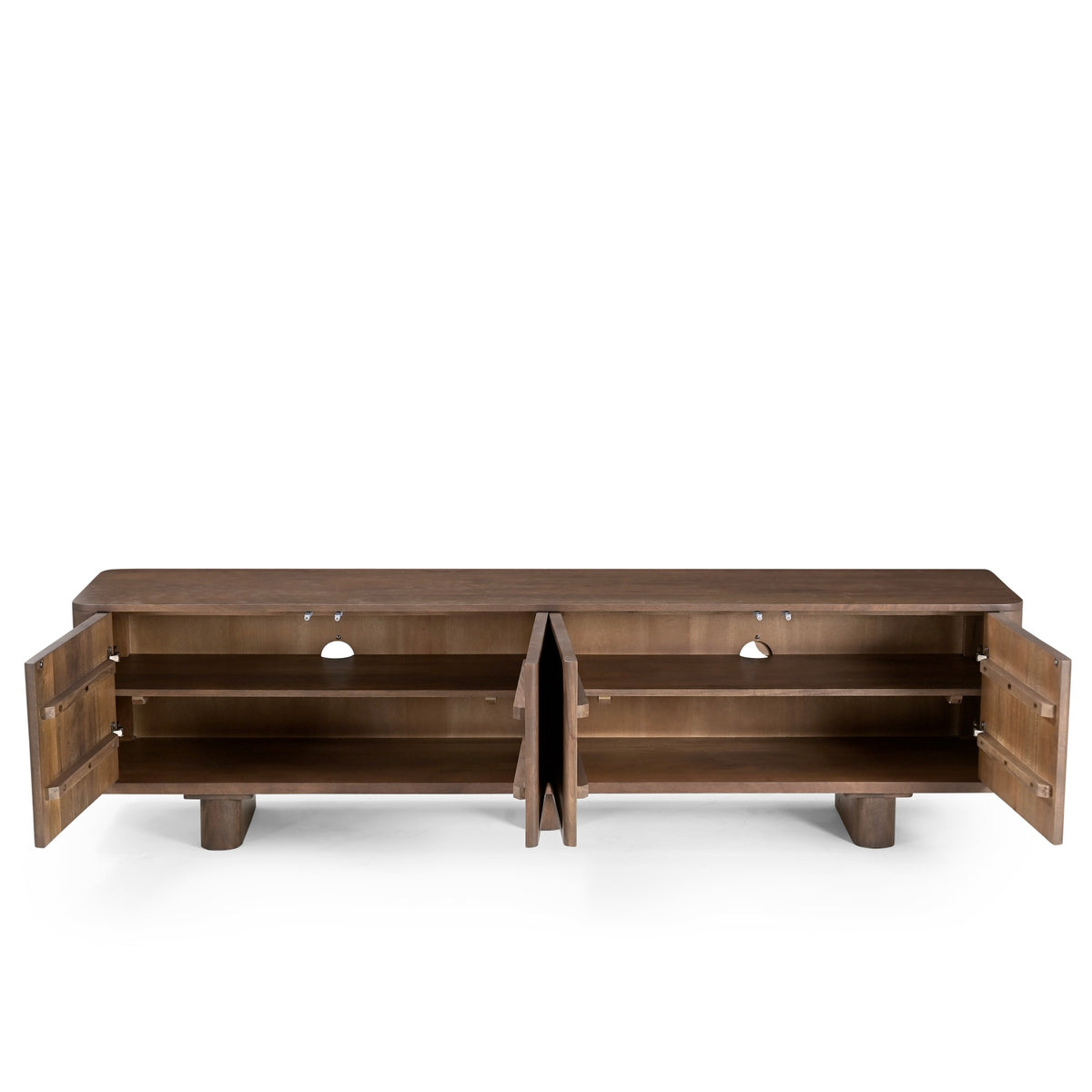 Isabella Solid Mango Wood Large TV Stand in Brown (200cm)