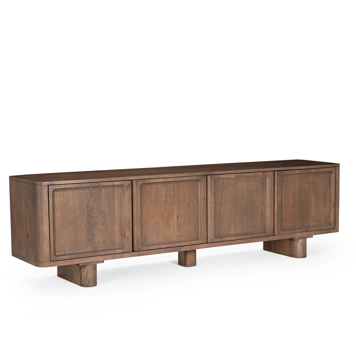 Isabella Solid Mango Wood Large TV Stand in Brown (200cm)
