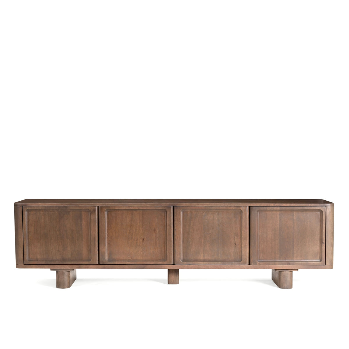 Isabella Solid Mango Wood Large TV Stand in Brown (200cm)