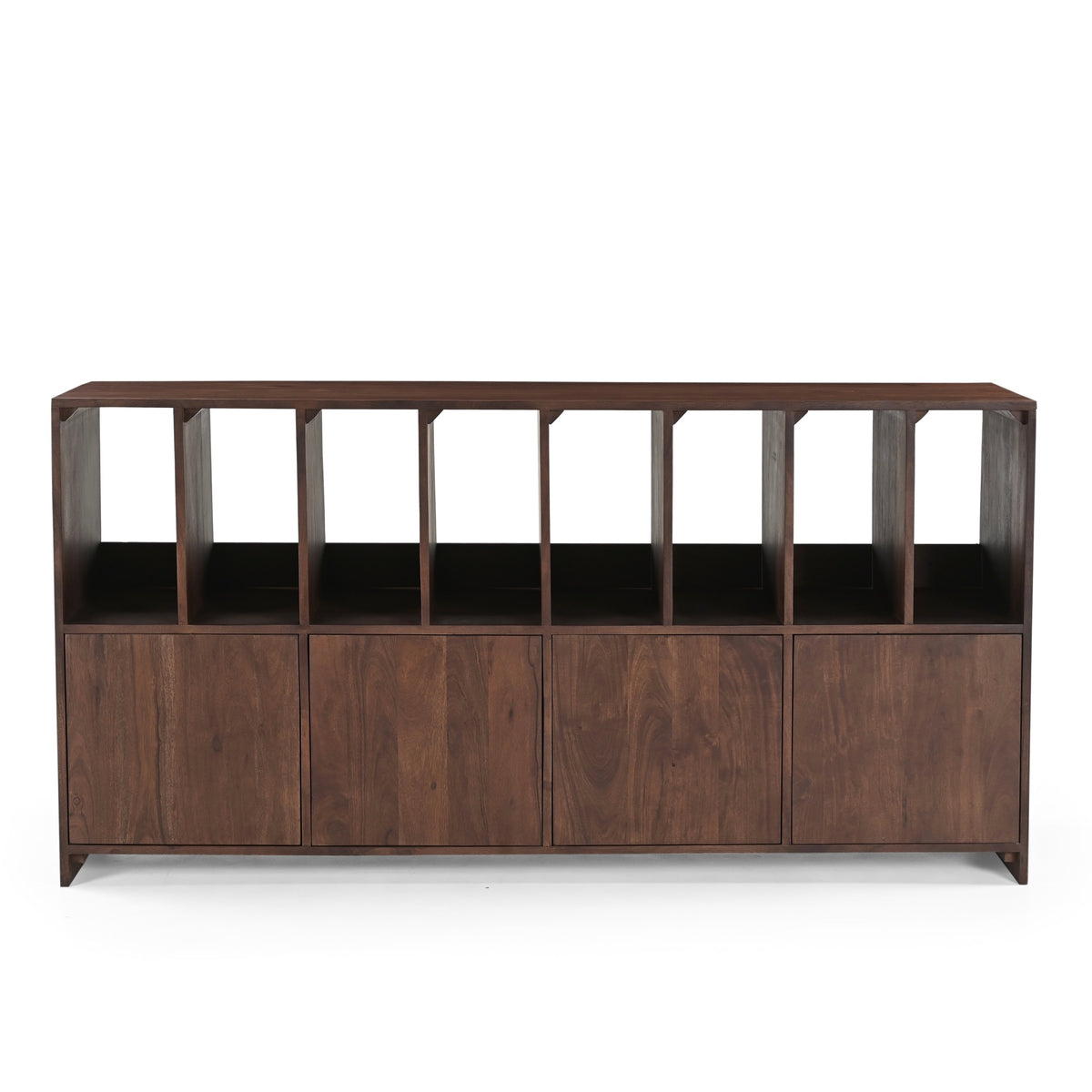 Tempo Solid Acacia Wood Vinyl Storage Sideboard (160cm)