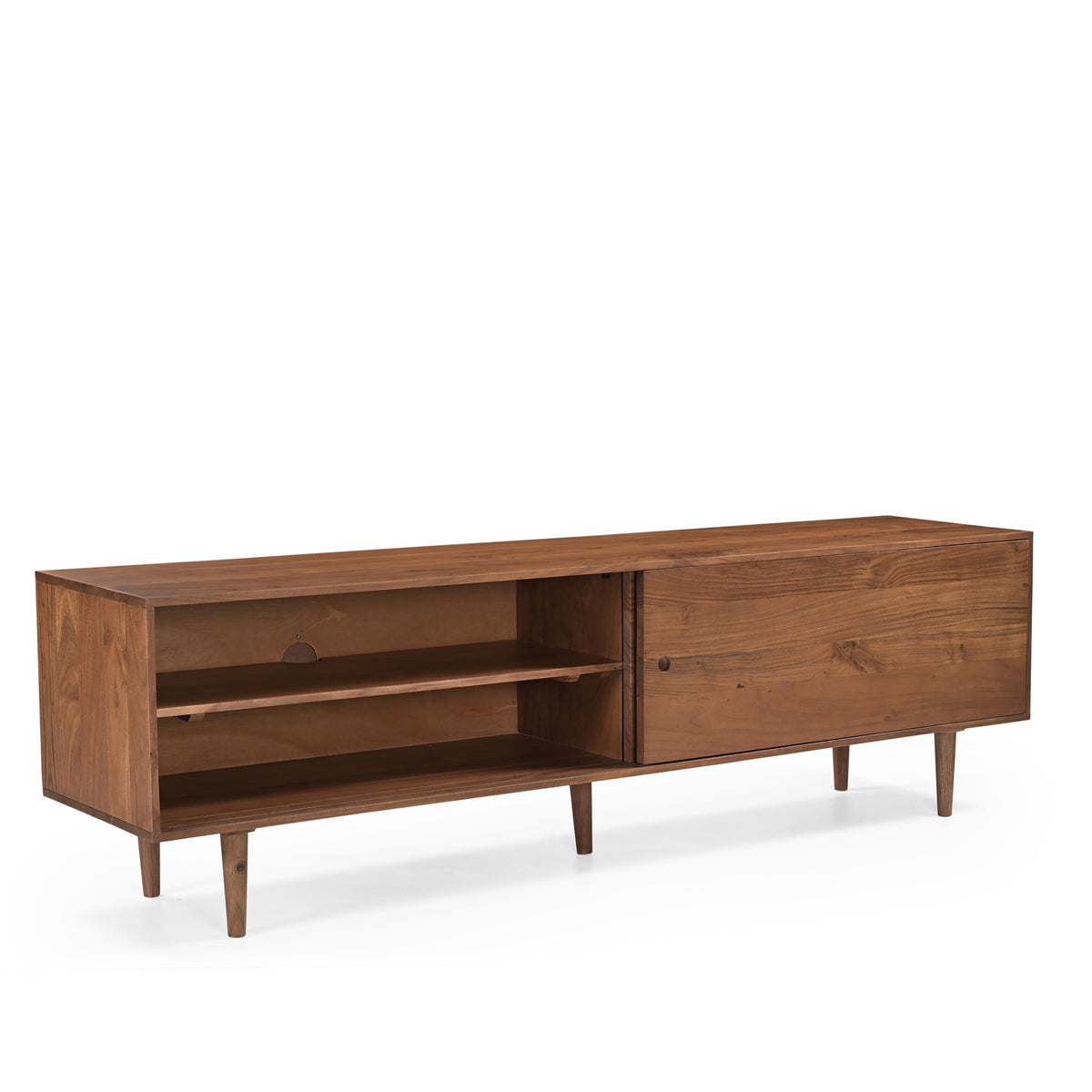 Billie Solid Acacia Wood TV Stand in Honey Brown (2 Sizes)