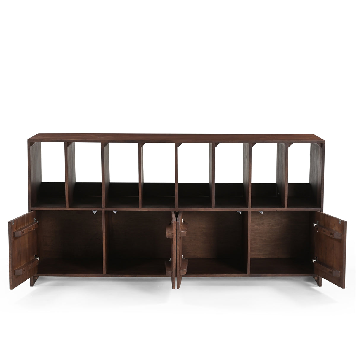 Tempo Solid Acacia Wood Vinyl Storage Sideboard (160cm)