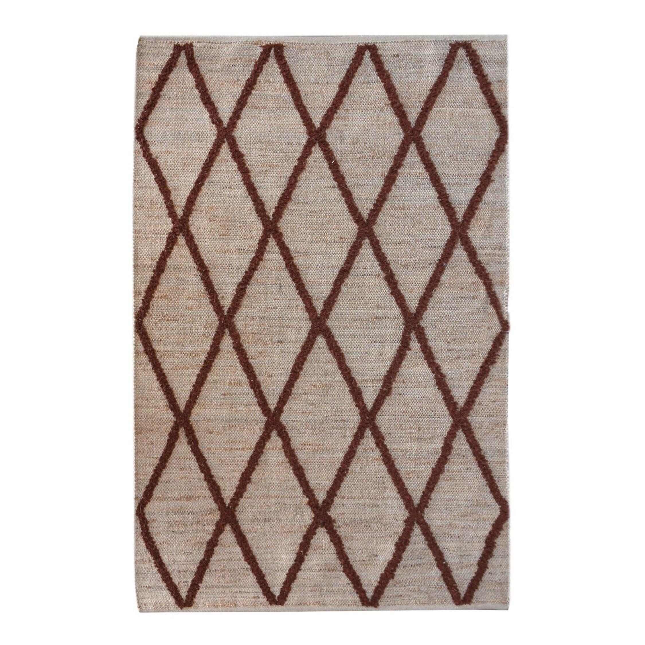 Lorcan Handwoven Over-Tufted Jute & Polyester Rug in Natural & Brown (2 Sizes)