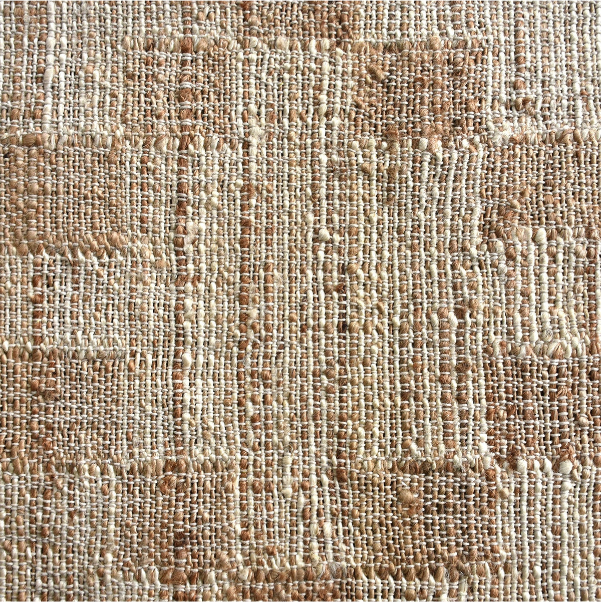Moeta Handwoven Flat Weave Punja Kelim Jute Rug in Ivory & Natural (2 Sizes)