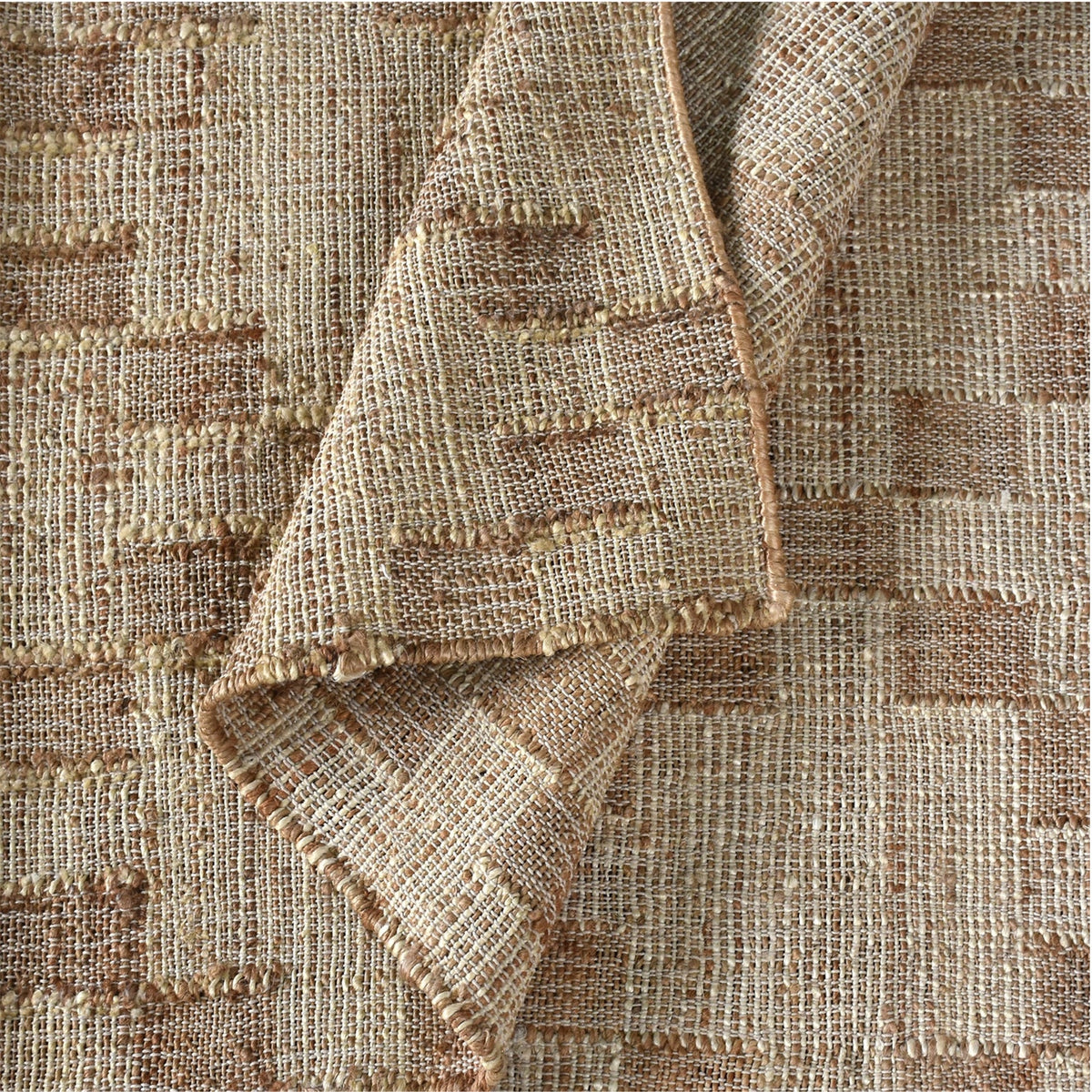 Moeta Handwoven Flat Weave Punja Kelim Jute Rug in Ivory & Natural (2 Sizes)
