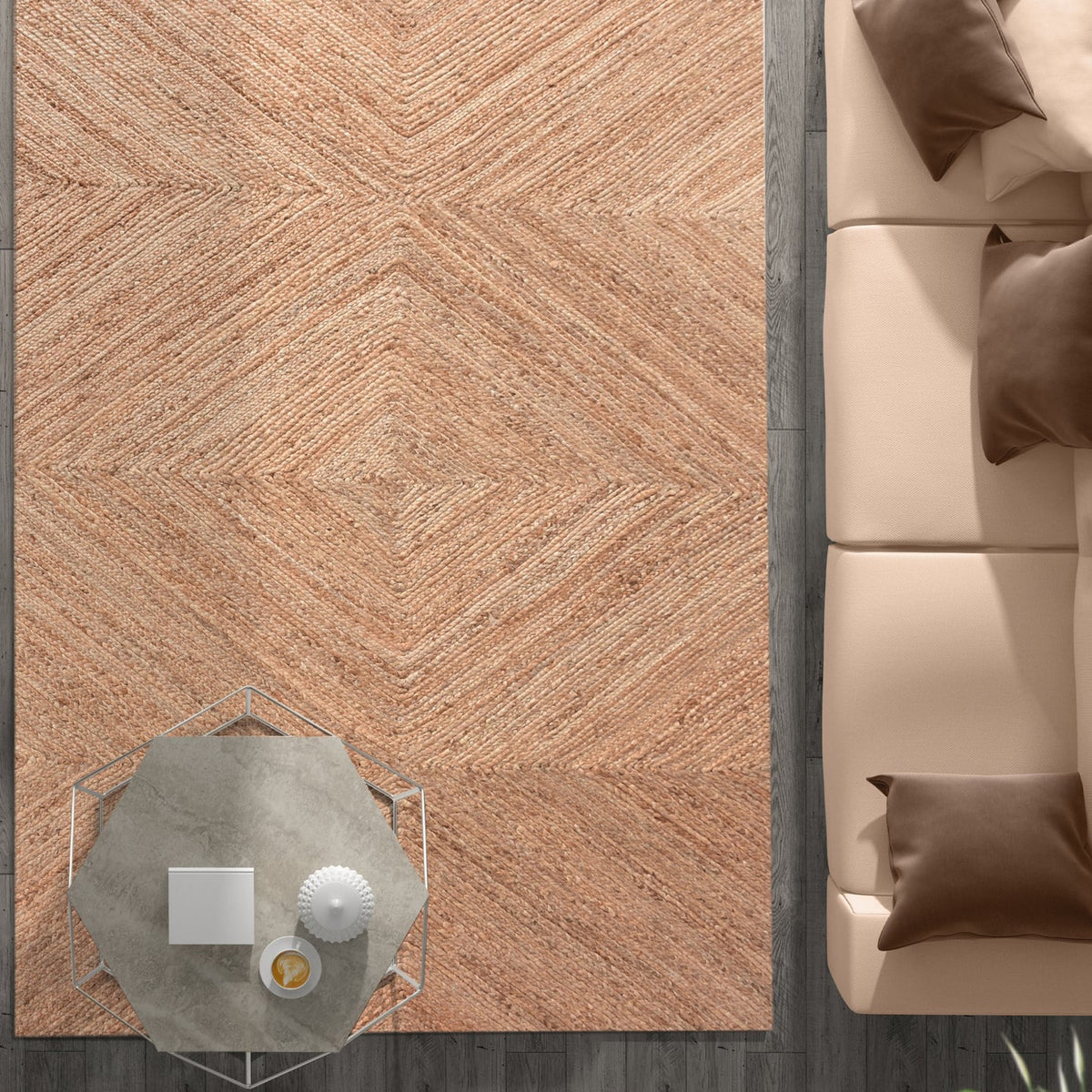 Morrito Handwoven Flat Weave Jute Rug in Natural (2 Sizes)