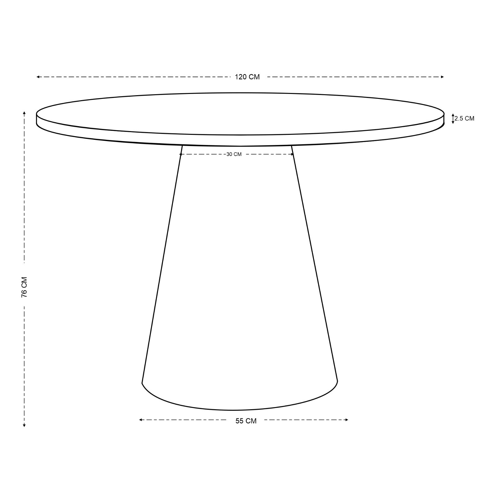 Bronx Solid Mango Wood Dining Table Walnut (2 Sizes)