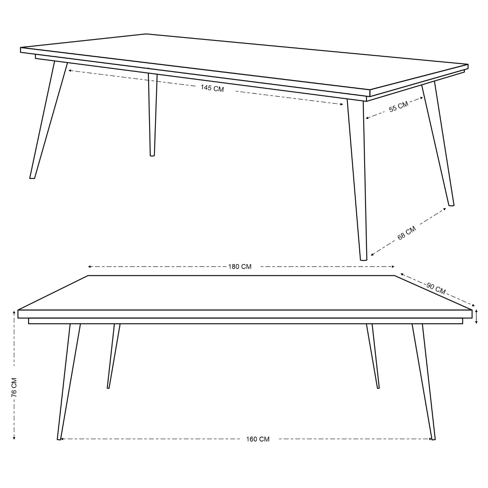 Leo Parquet Style Solid Mango Wood Industrial Dining Table (3 Sizes)