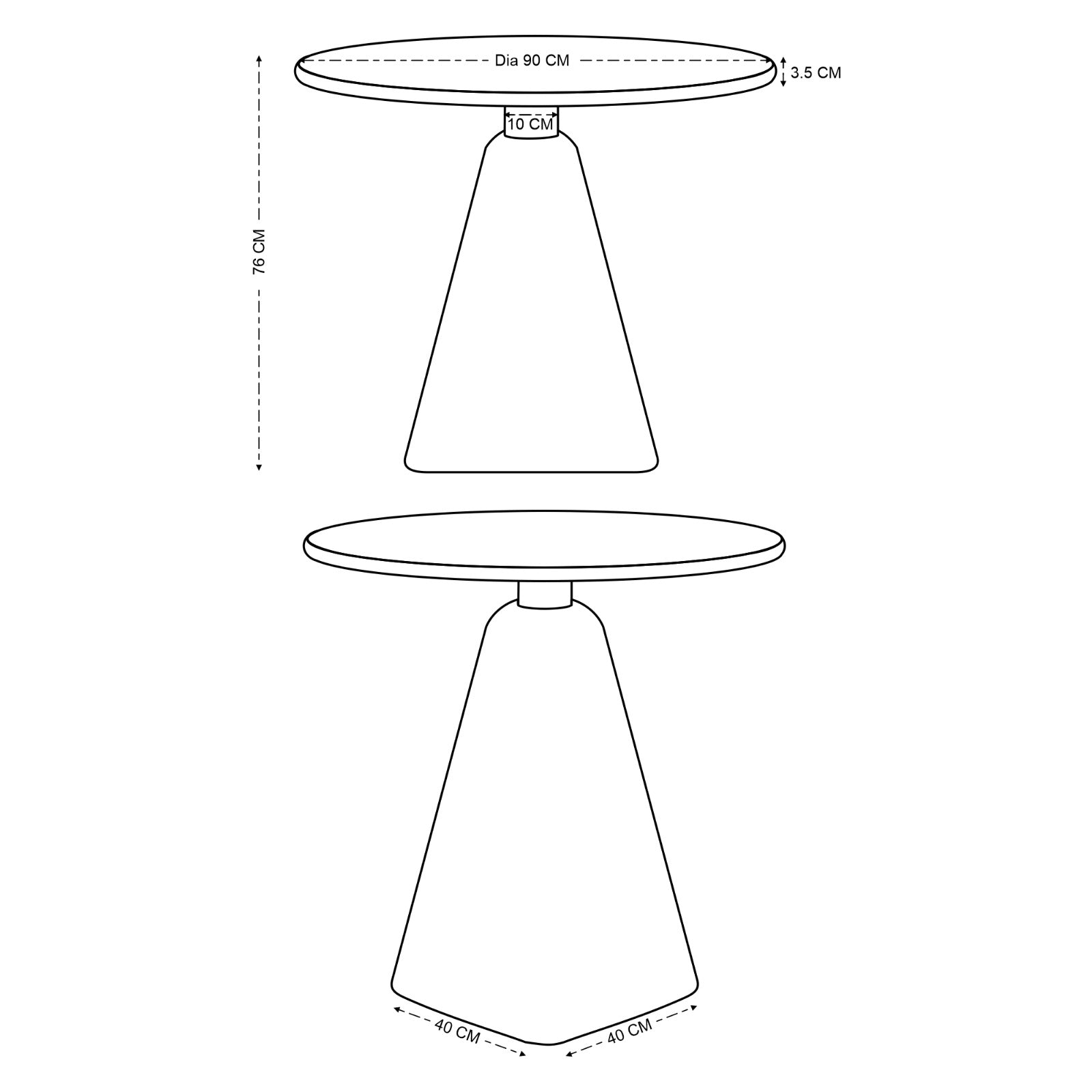 Sienna Round Solid Mango Wood Dining Table Walnut (2 Sizes)