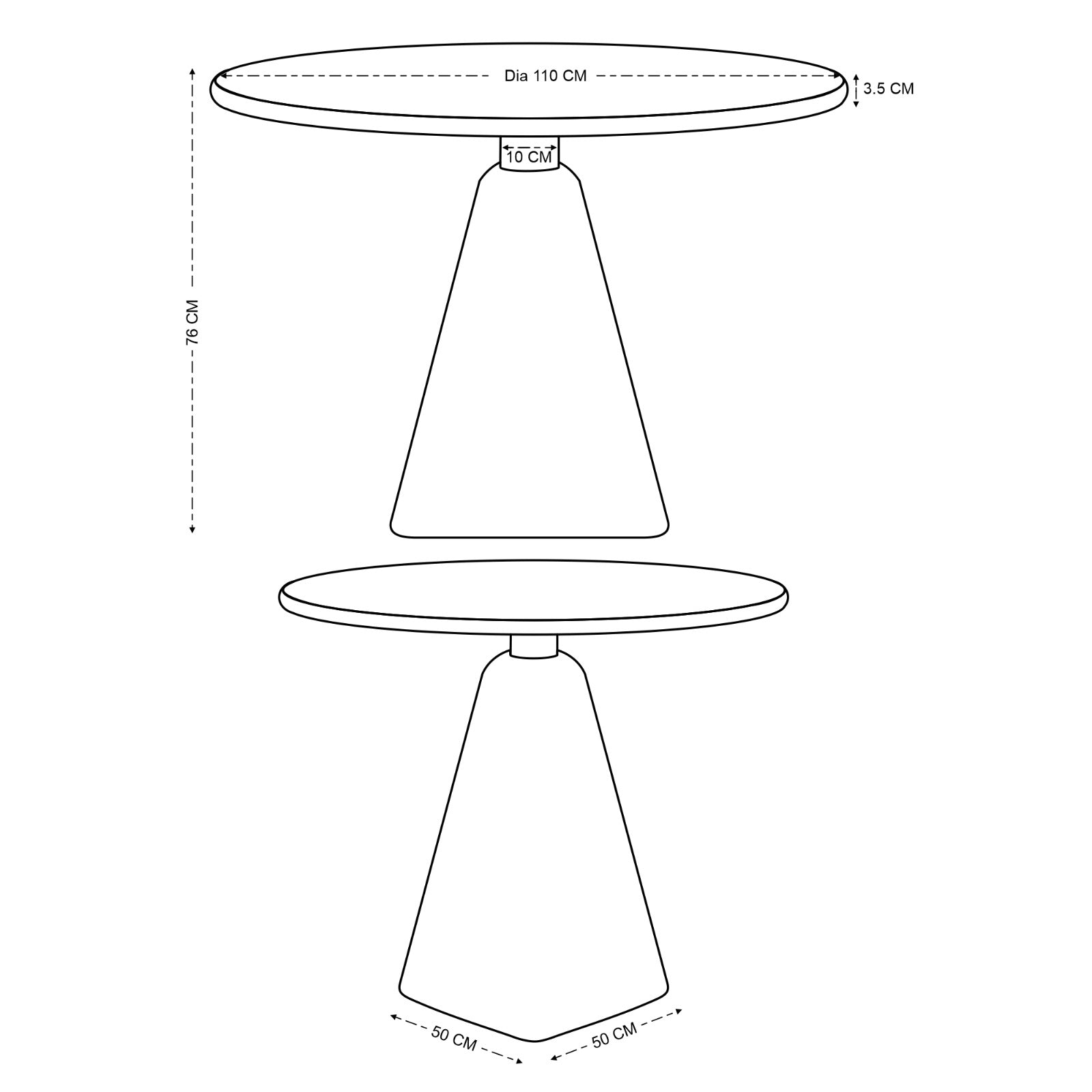 Sienna Round Solid Mango Wood Dining Table Walnut (2 Sizes)