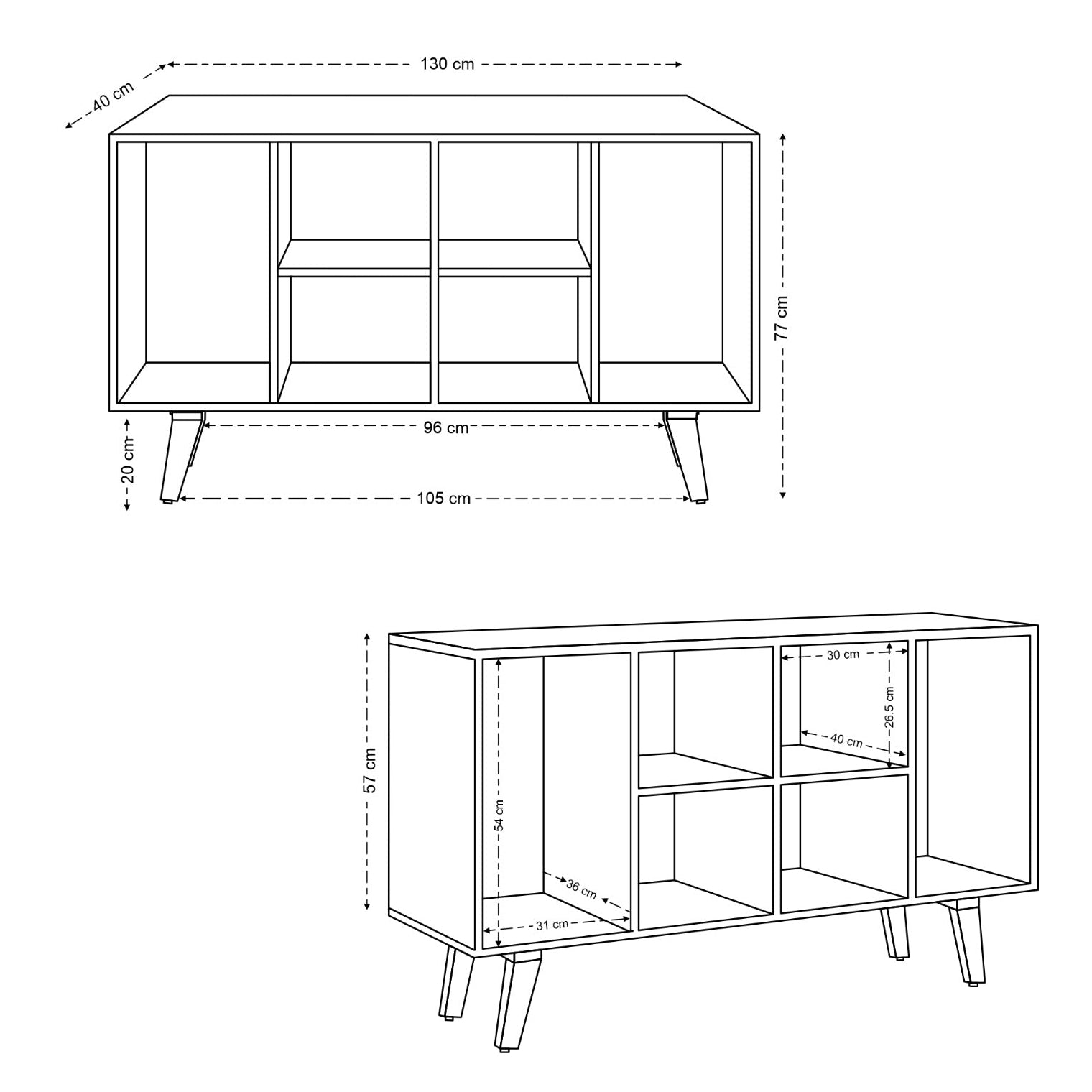 Wax Solid Mango Wood Vinyl Storage Large Sideboard