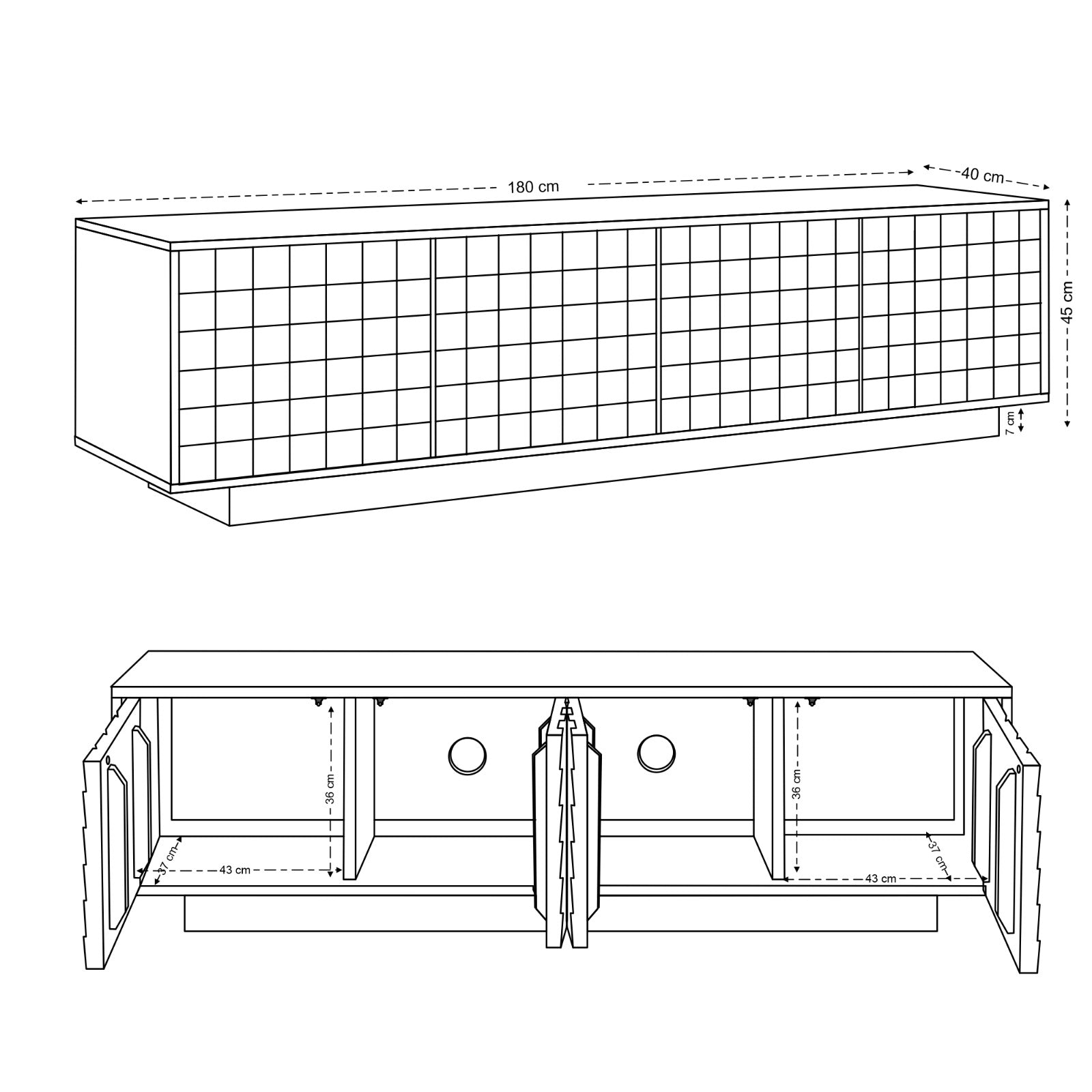 Mokko Solid Mango Wood TV Stand in Dark Brown (2 Sizes)