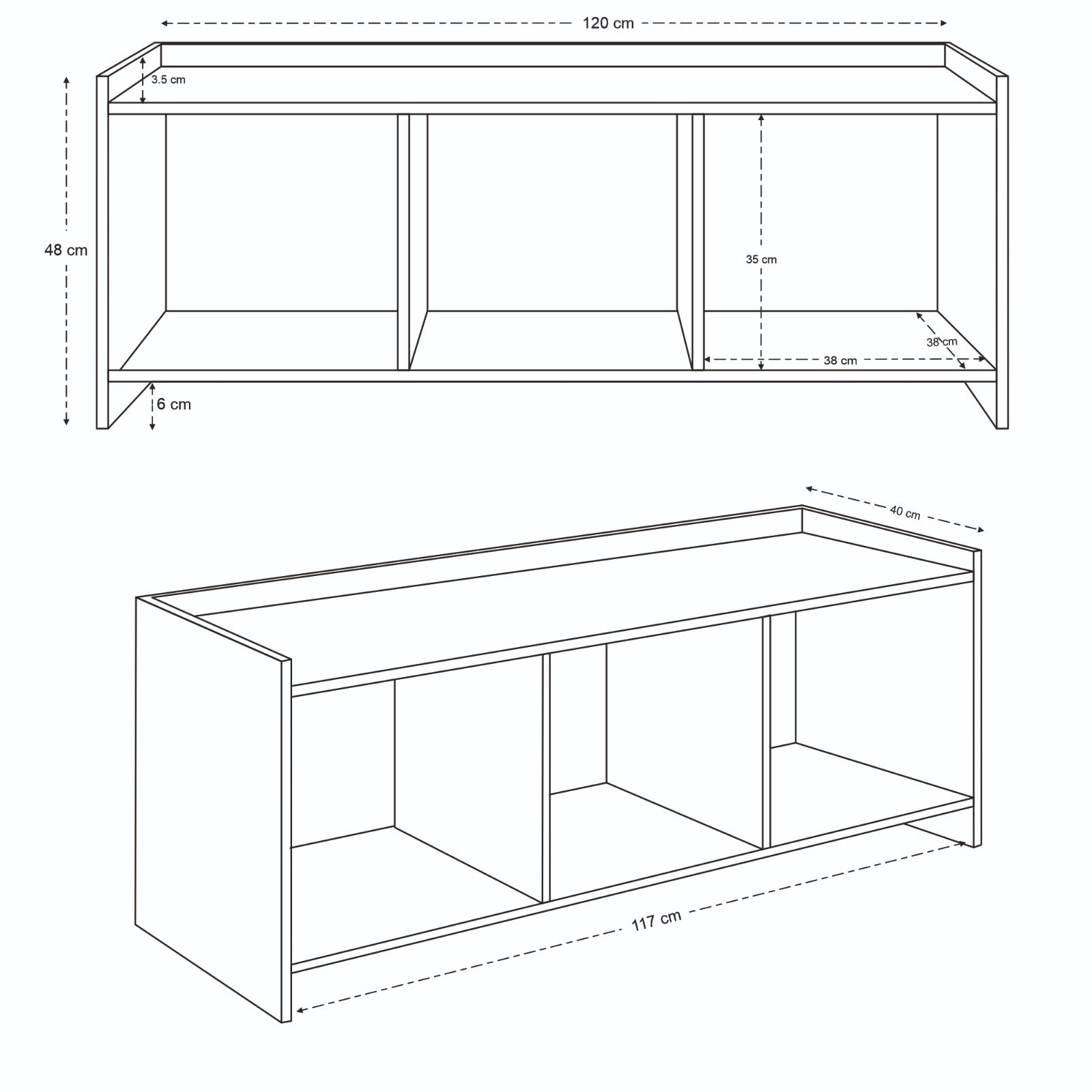 Groove Solid Acacia Wood Vinyl Storage Small TV Stand (120cm)