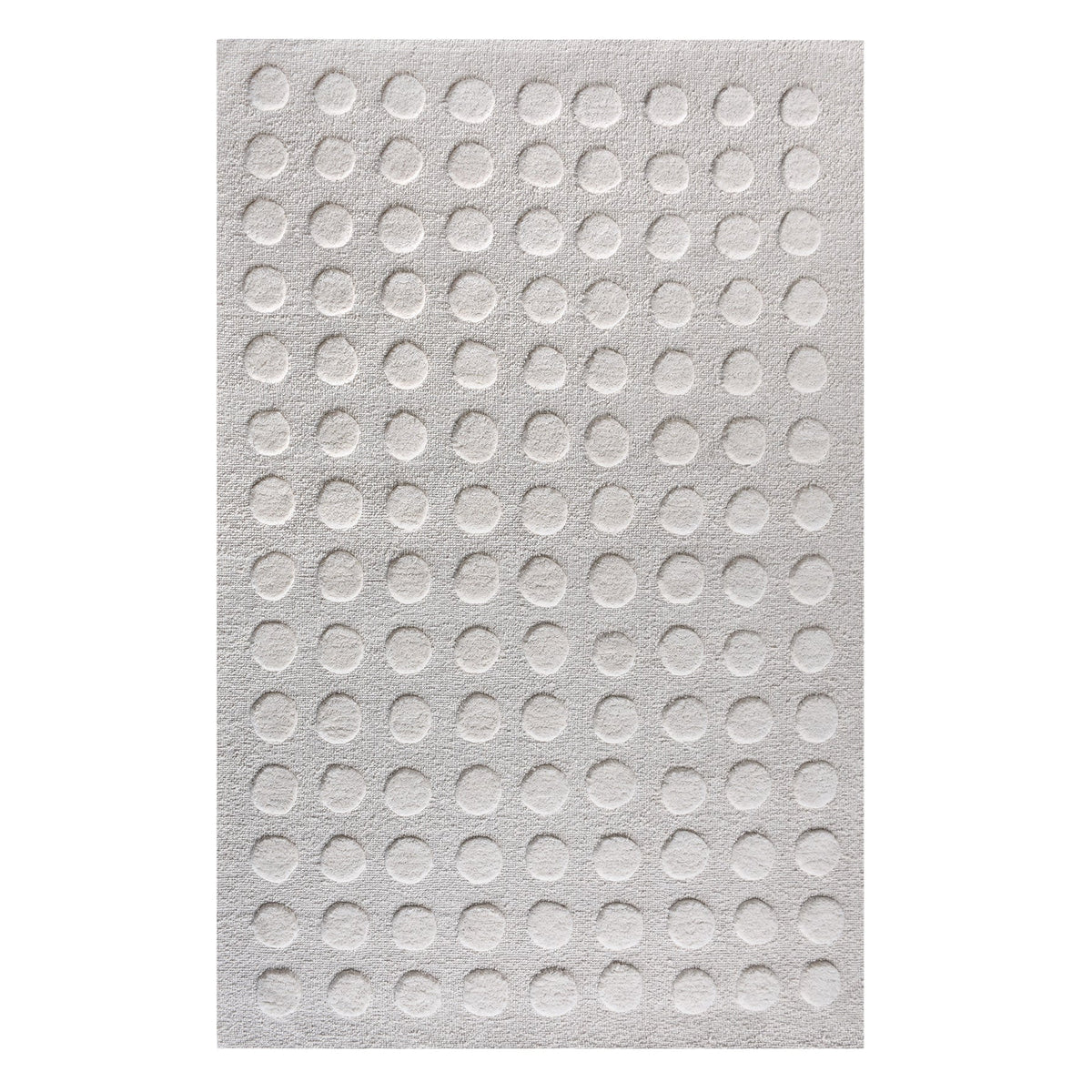Piata II Handwoven Over-Tufted Wool Rug in Ivory (2 Sizes)