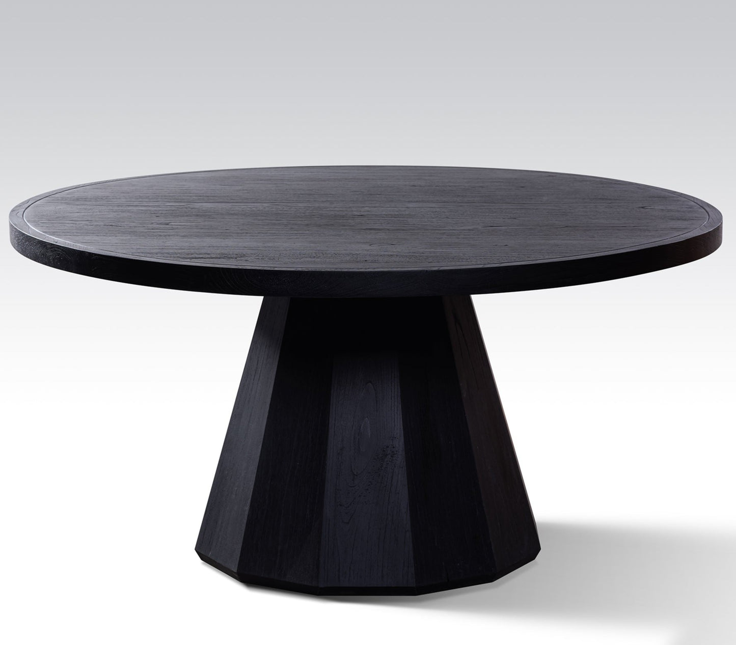 Prisma Round Solid Mindi Wood Dining Table Black (3 Sizes)